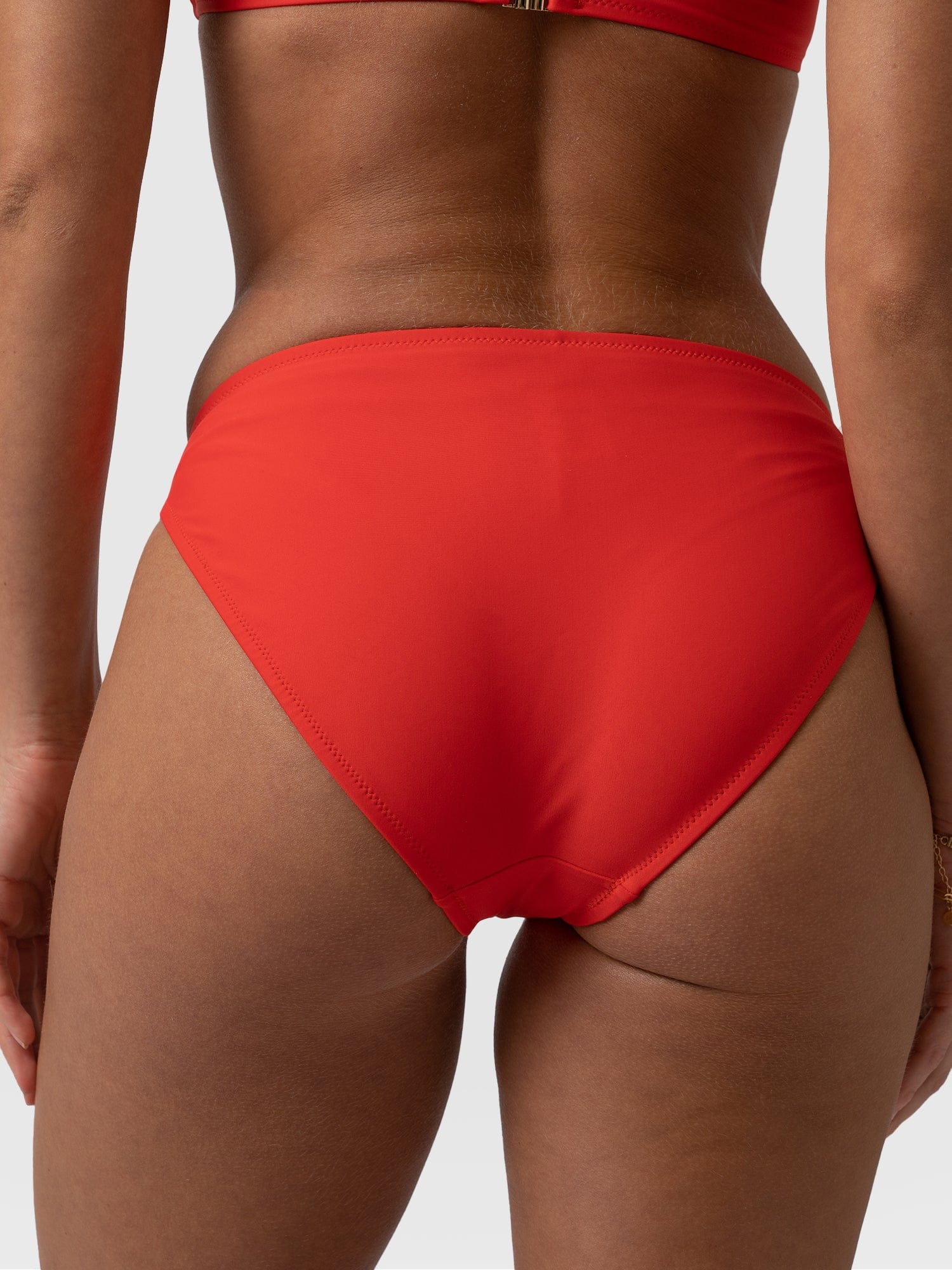 Skye Hipster Bikini Bottom Red - Women's Swimwear | Saint + Sofia® UK