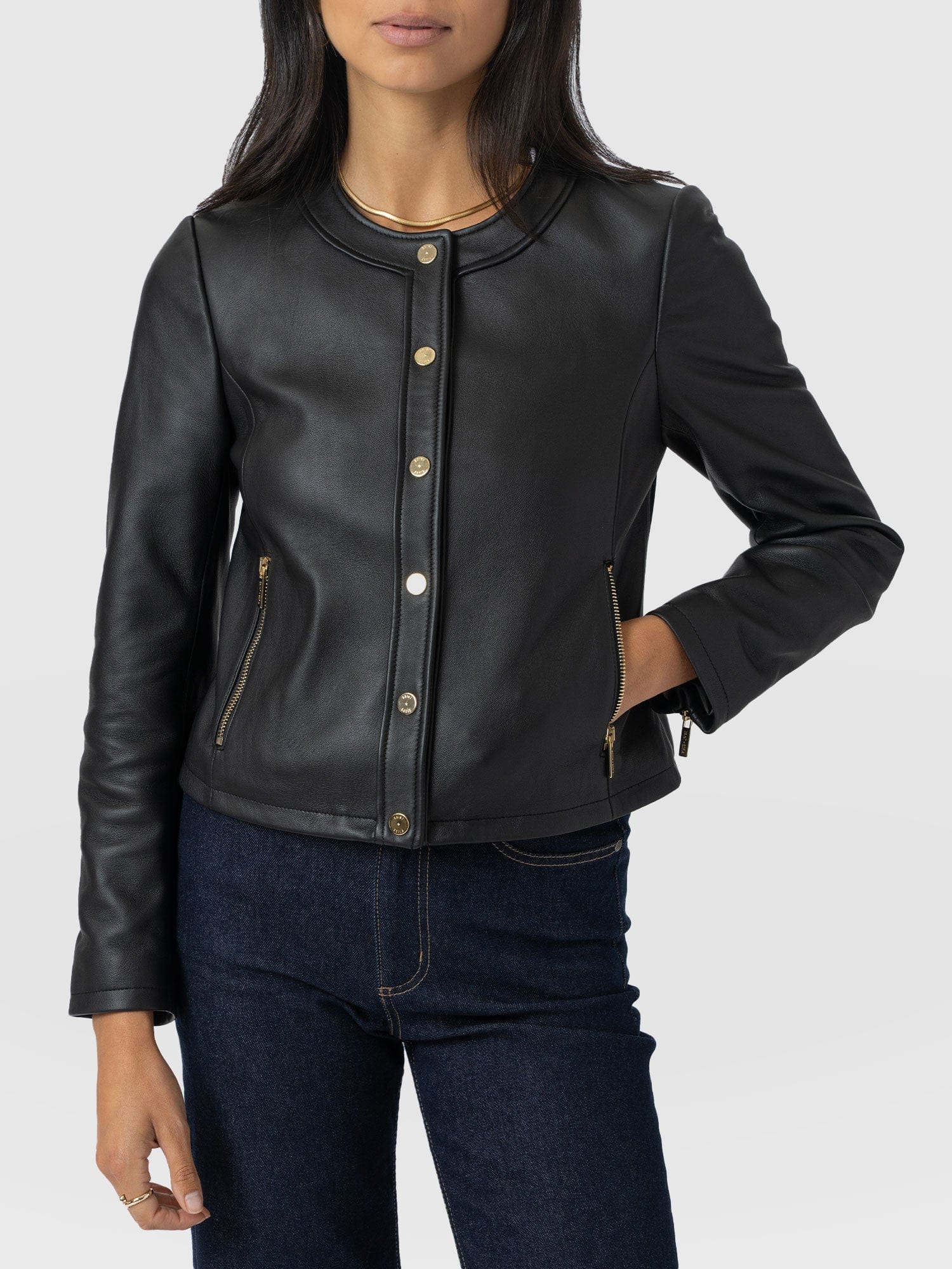 Skye Jacket - Black - Women's Leathers | Saint + Sofia® USA