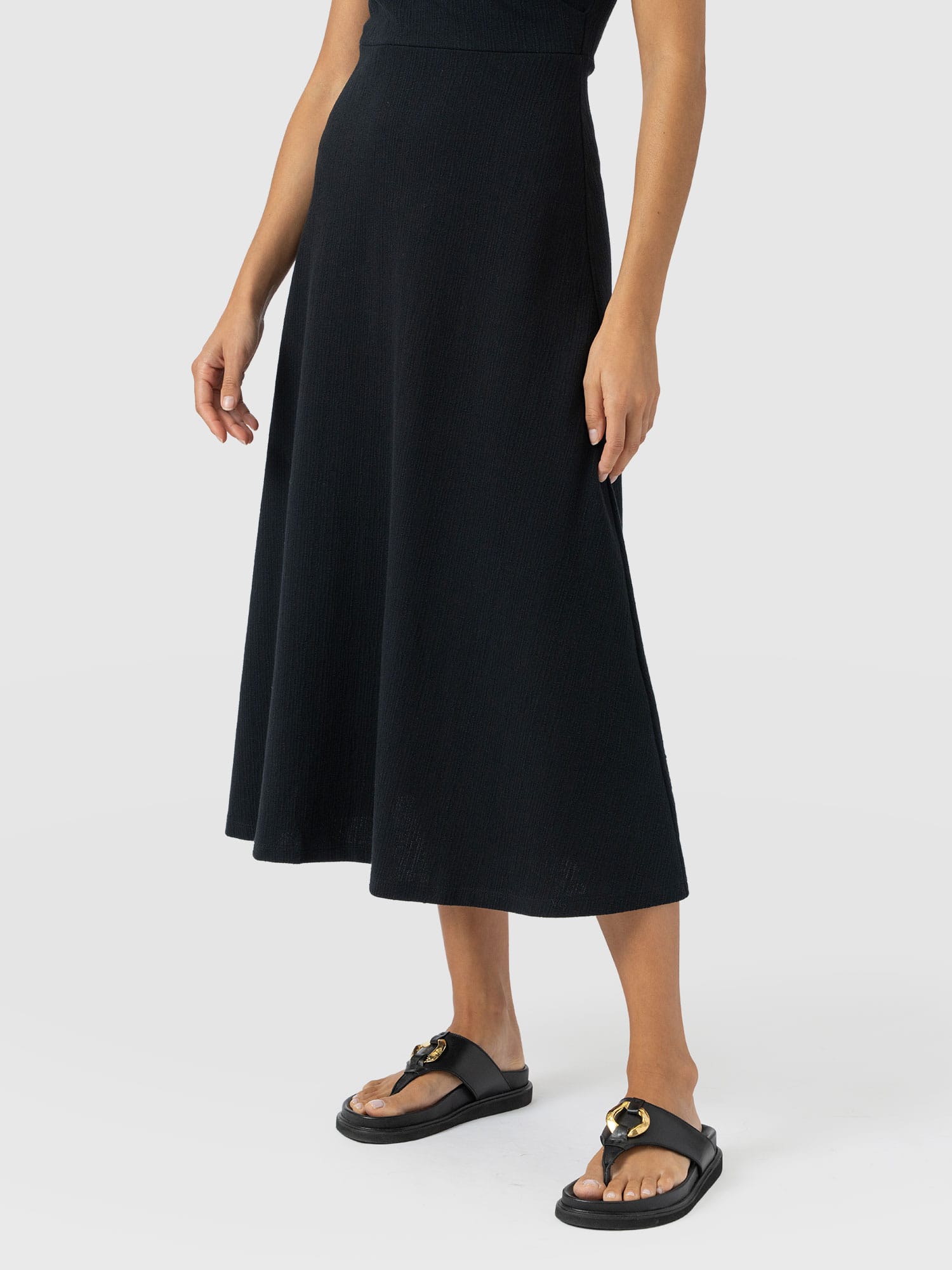Sleeveless Maggie Wrap Dress - Black Textured - Women's Dresses | Saint + Sofia® USA