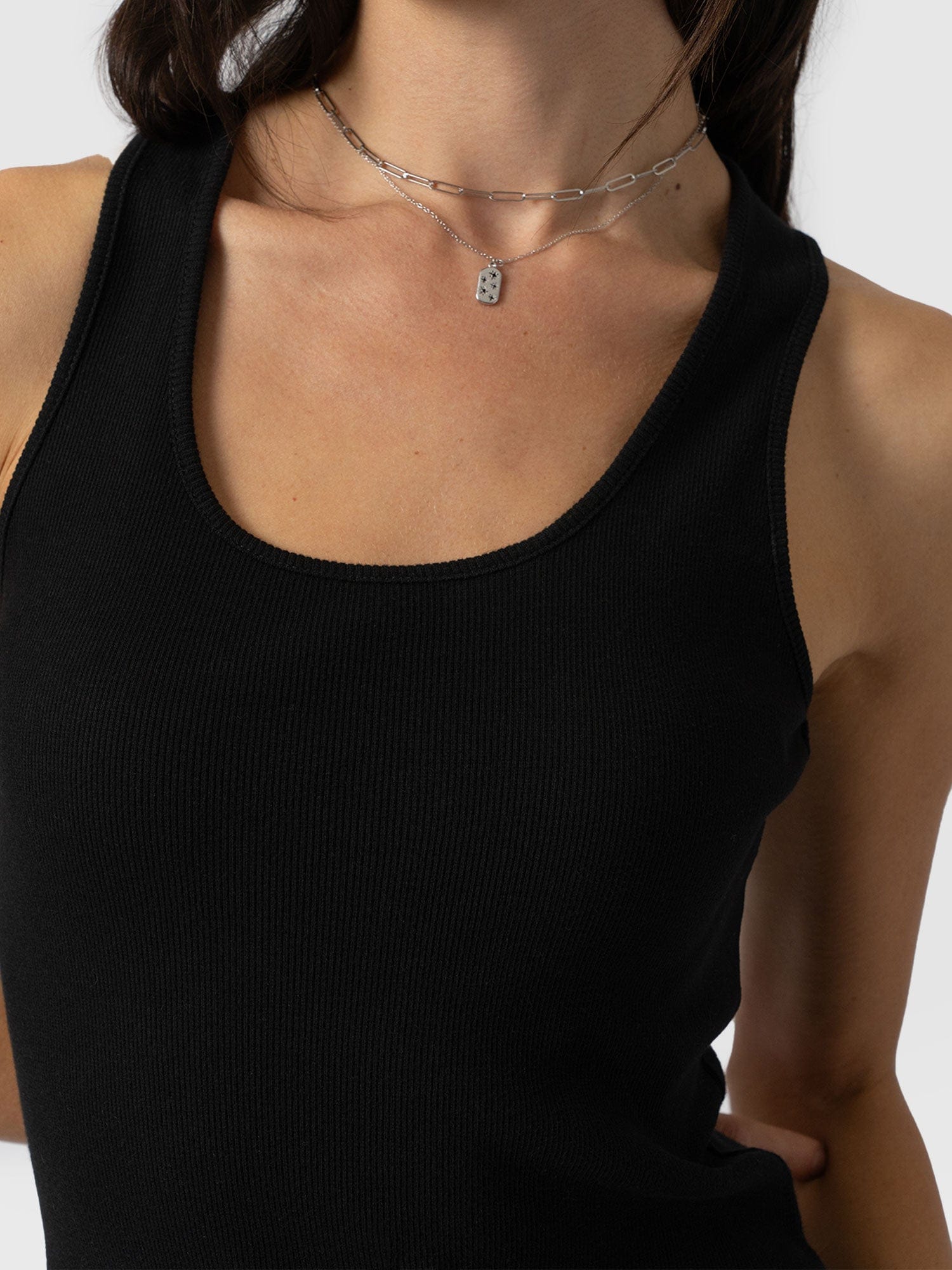 Sleeveless Rib Dress Black - Women's Dresses | Saint and Sofia® USA
