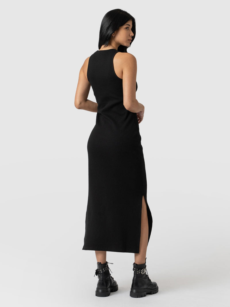 Sleeveless Rib Dress Black - Women's Dresses | Saint + Sofia® USA