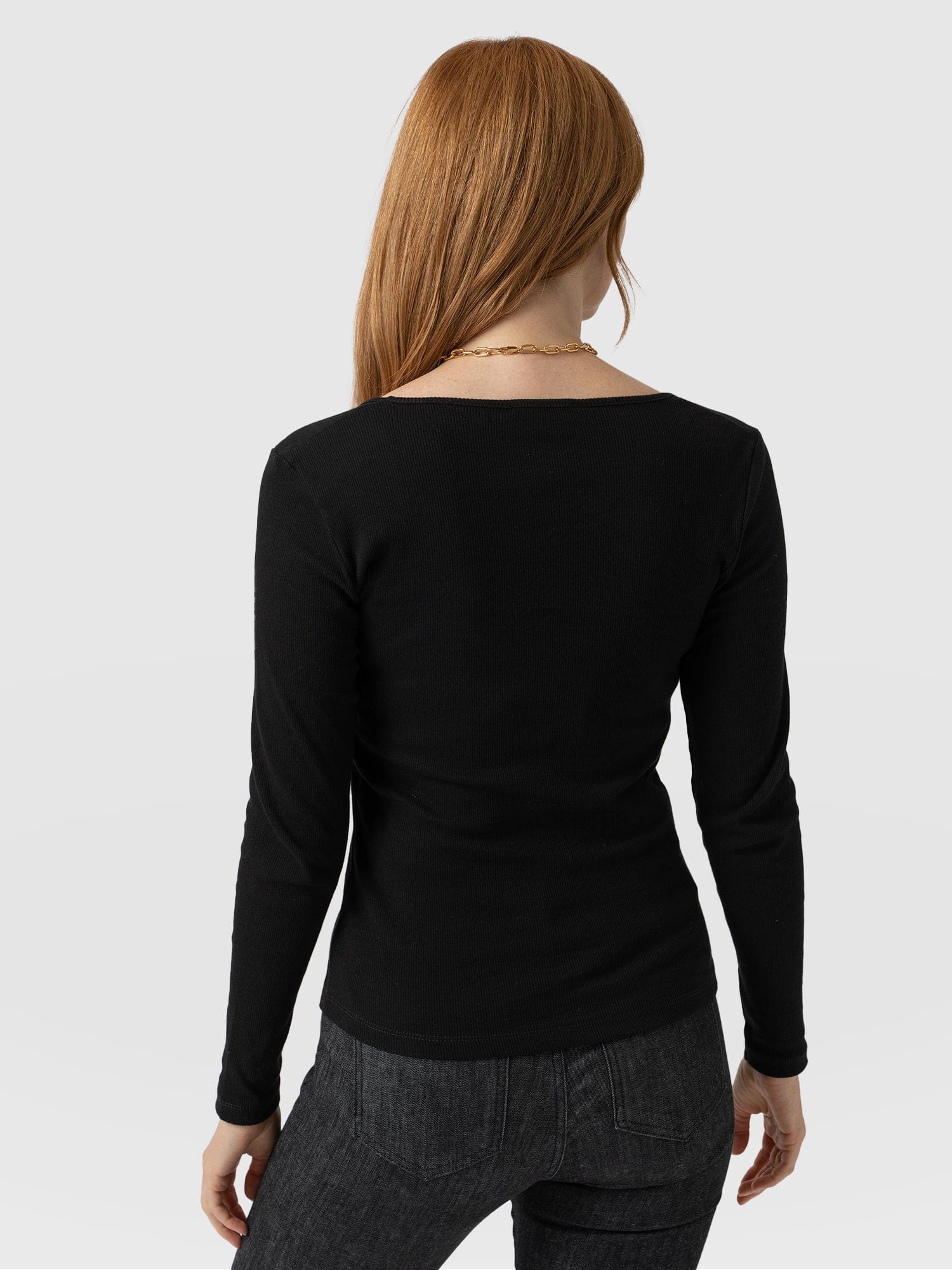 Sloane Ribbed Top Black - Women's Tops | Saint + Sofia® USA
