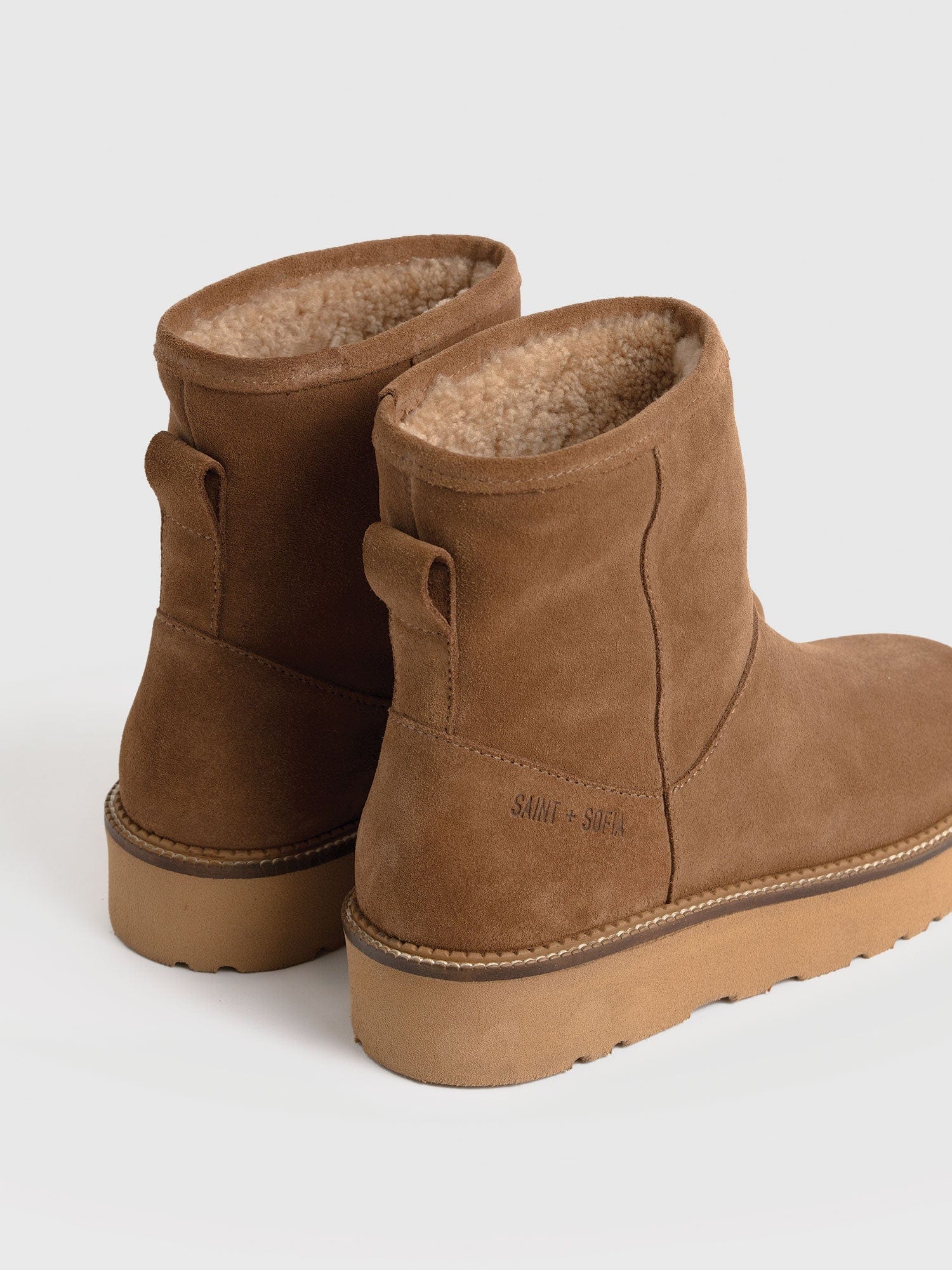Sloane Shearling Boot - Camel - Women's Shoes | Saint + Sofia® USA