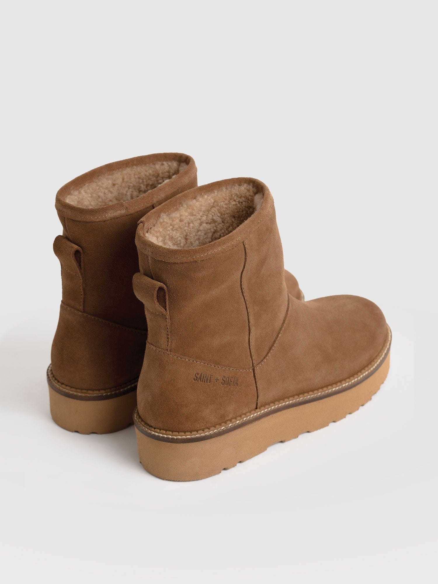 Sloane Shearling Boot - Camel - Women's Shoes | Saint + Sofia® USA