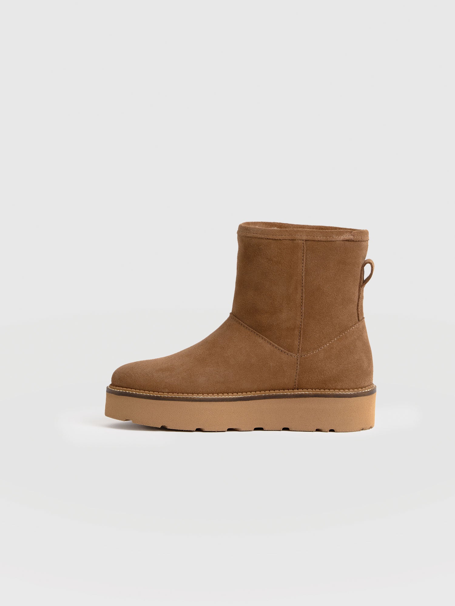 Sloane Shearling Boot - Camel - Women's Shoes | Saint + Sofia® USA