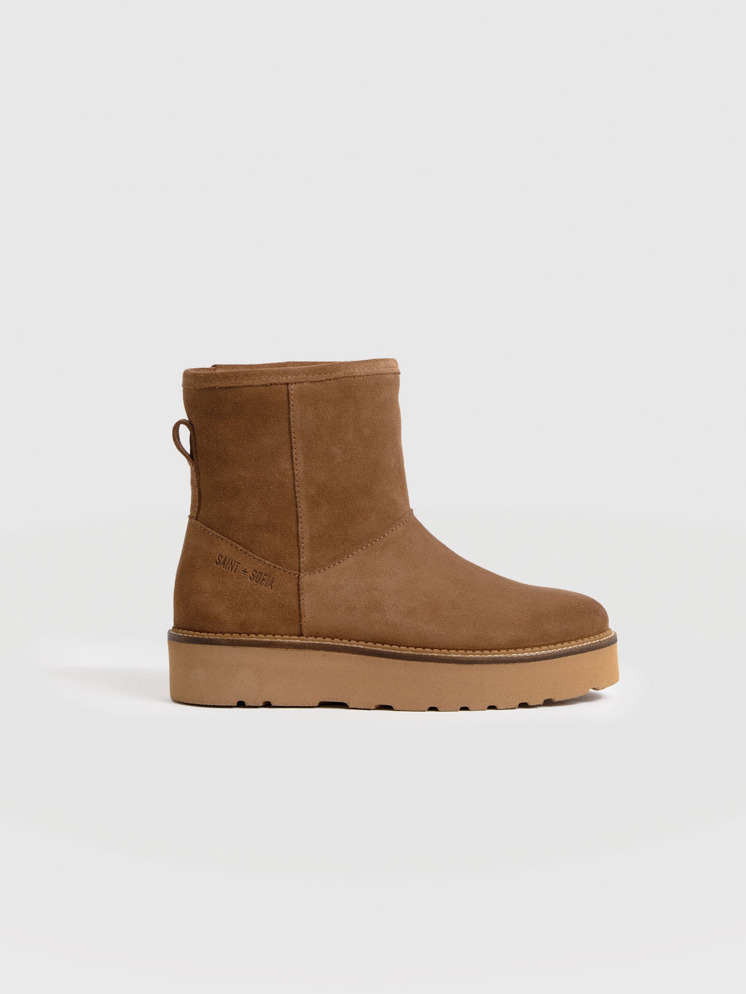 Sloane Shearling Boot - Camel - Women's Shoes | Saint + Sofia® USA