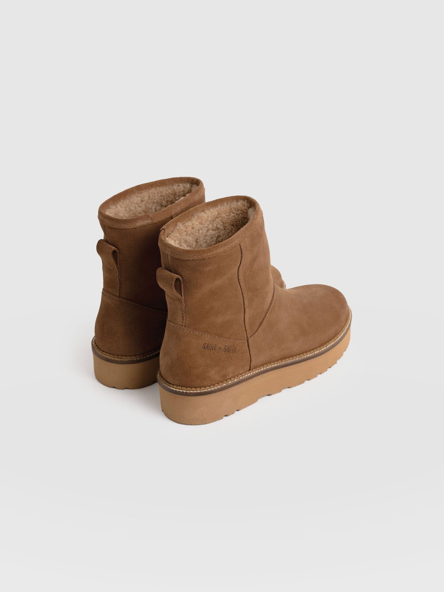 Sloane Shearling Boot - Camel - Women's Shoes | Saint + Sofia® USA