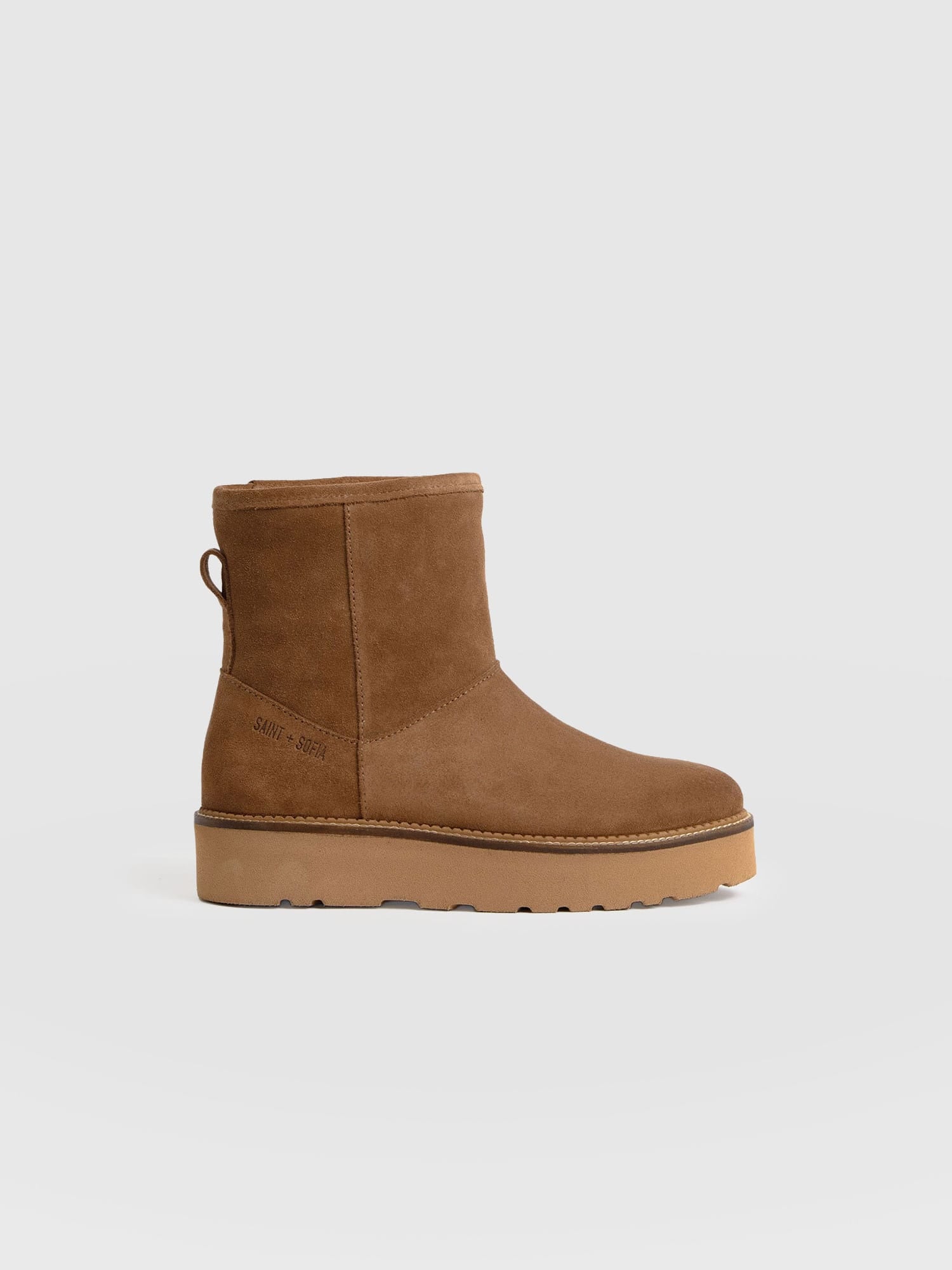 Sloane Shearling Boot - Camel - Women's Shoes | Saint + Sofia® USA
