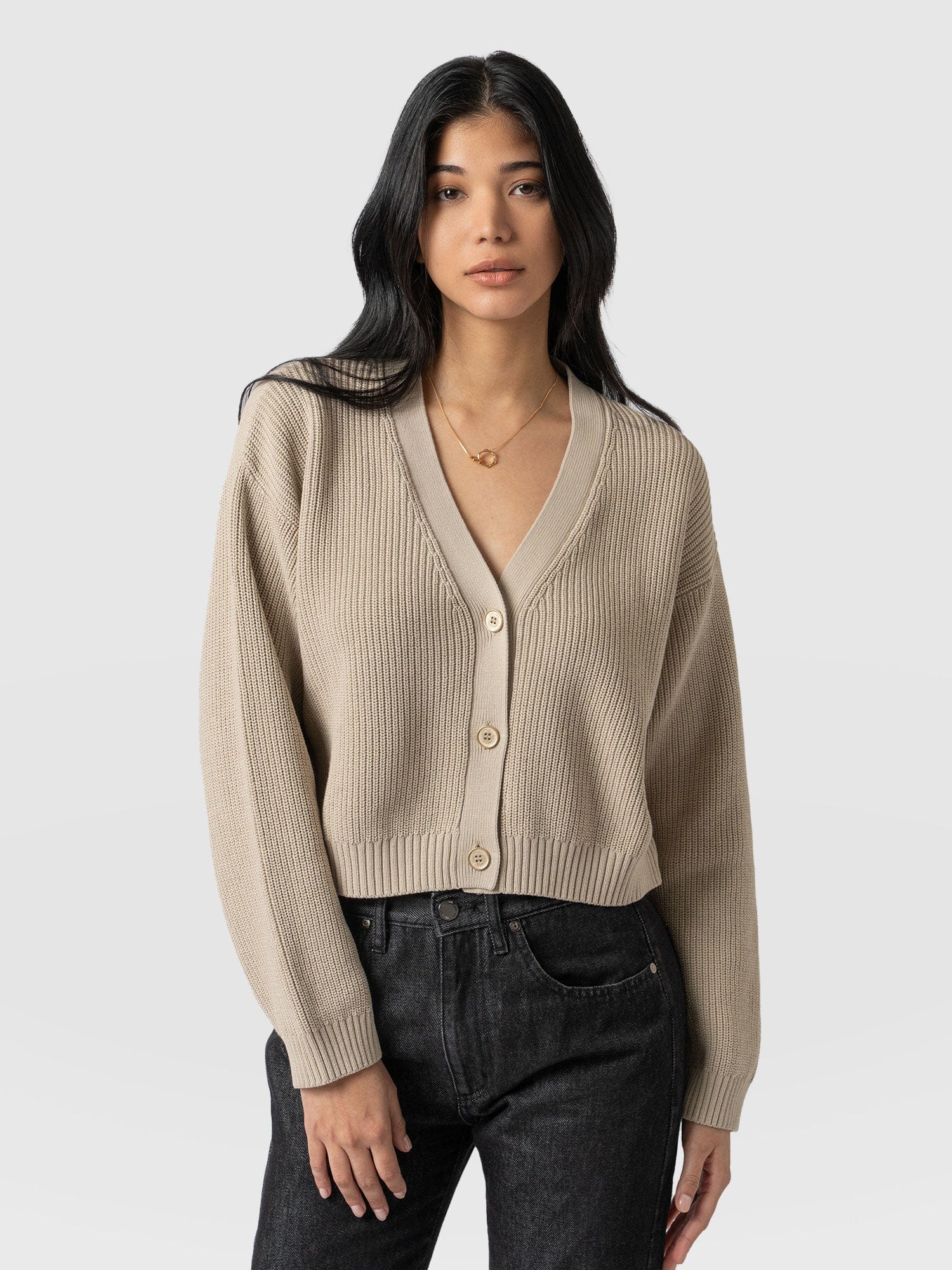 Women's cropped cardigan on sale sweaters