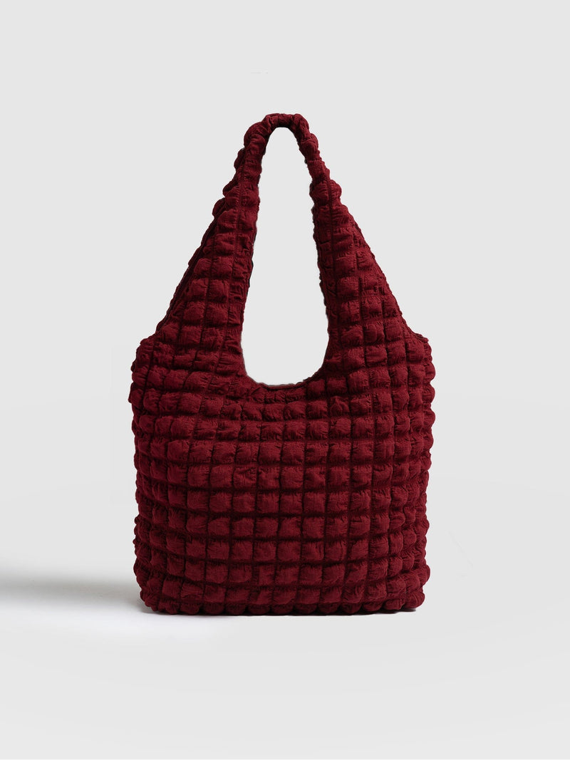 Soho Shoulder Tote Bag Burgundy - Women's Bags | Saint + Sofia® US