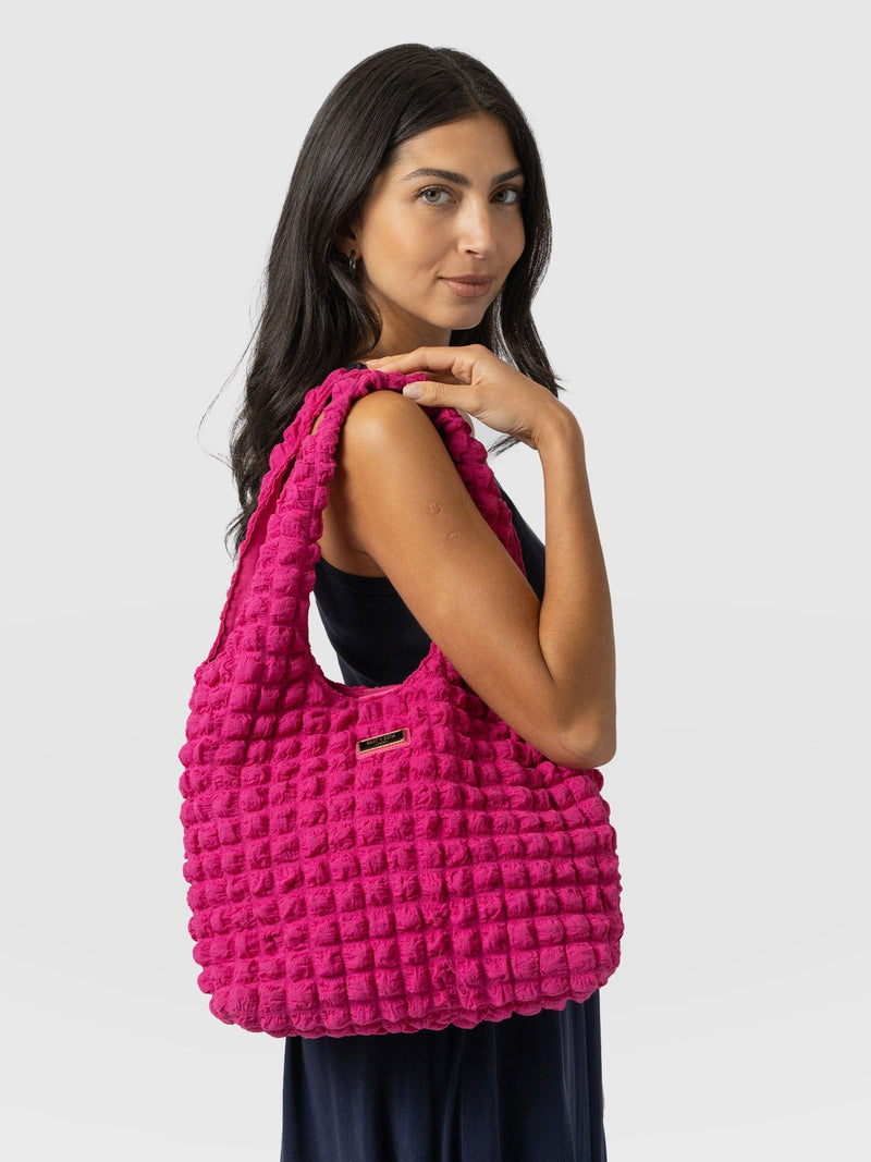 Soho Shoulder Tote Bag Fuchsia Pink - Women's Bags | Saint + Sofia® US