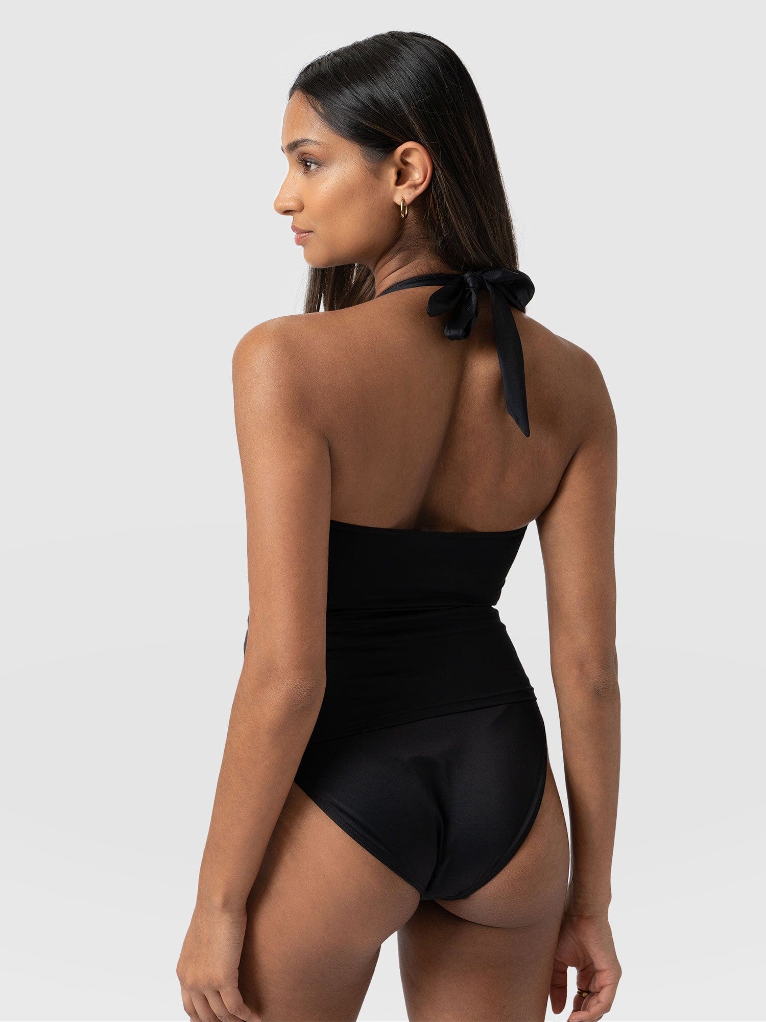 Sol Tankini Top Black - Women's Swimwear | Saint + Sofia® UK
