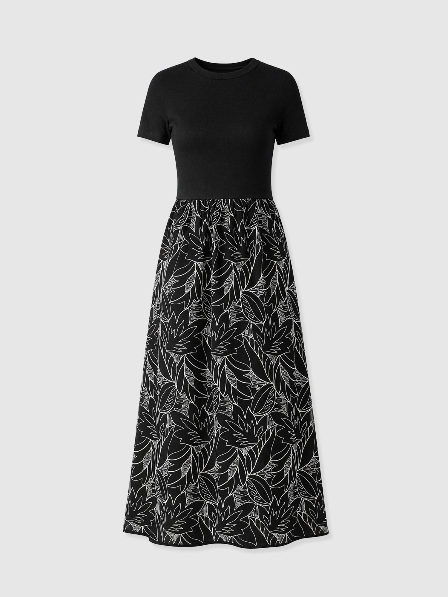 Sophia Contrast Dress - Black Embroidered - Women's Dresses | Saint + Sofia® USA