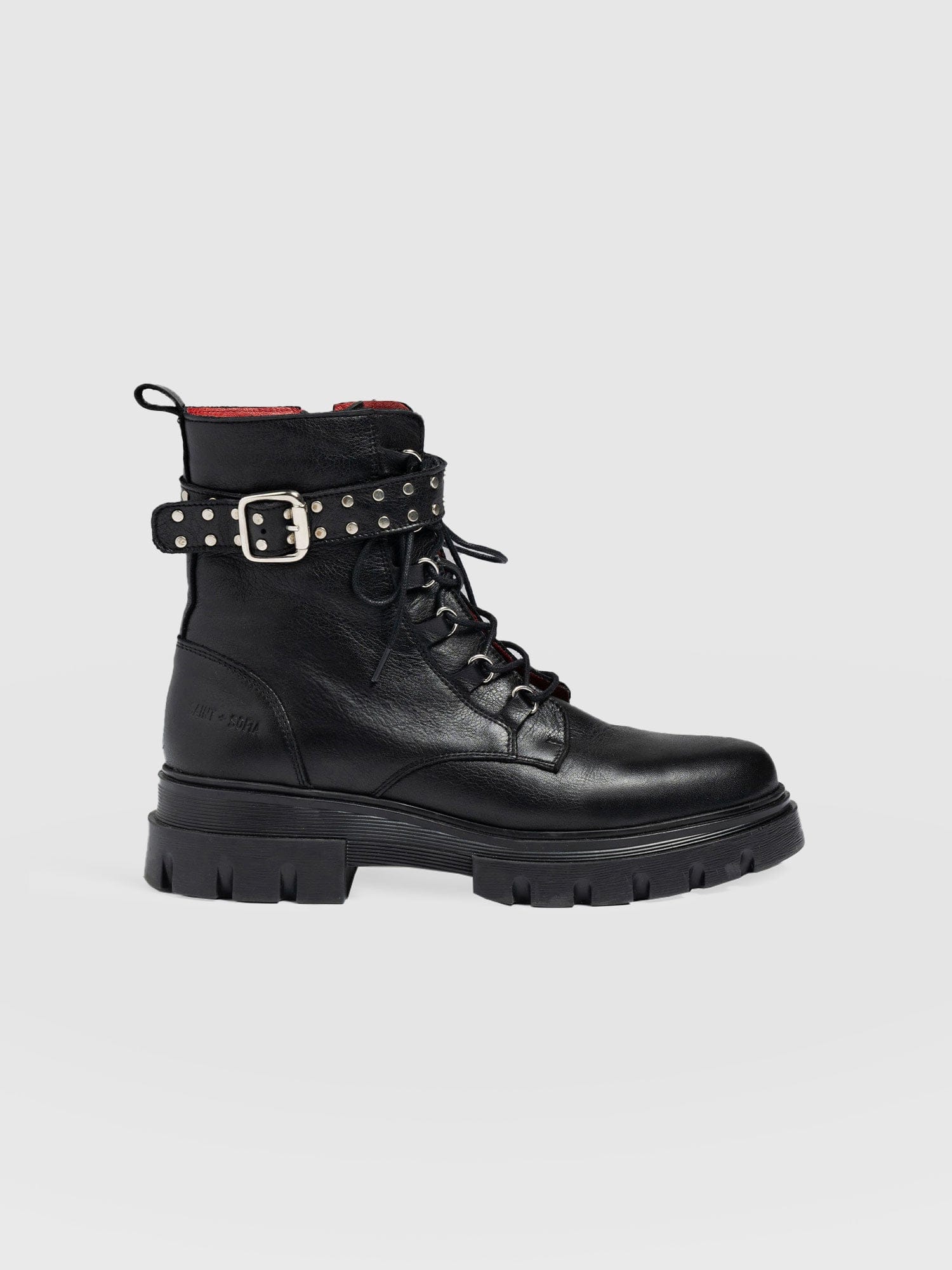 Southbank Studded Boot Black - Women's Leather Boots | Saint + Sofia® USA