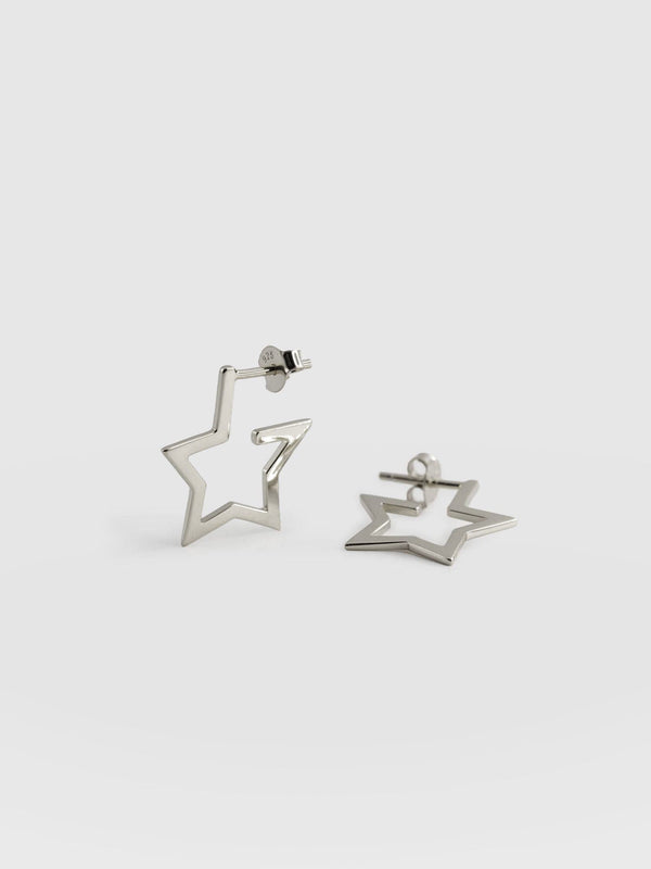 Star Stud Earrings Silver - Women's Earrings | Saint + Sofia® USA