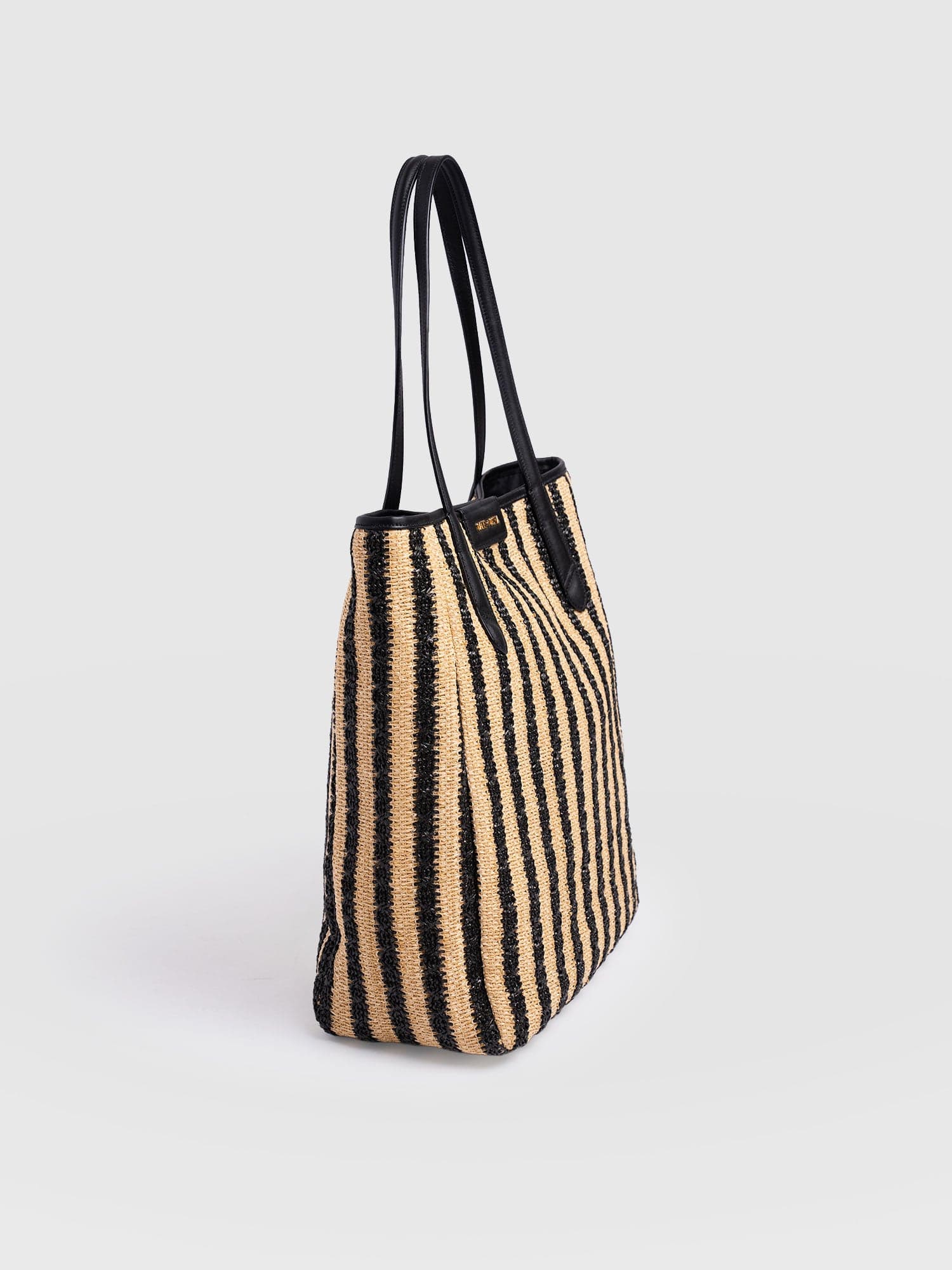 Stella Shopper Bag - Black Raffia - Women's Handbags | Saint + Sofia® USA