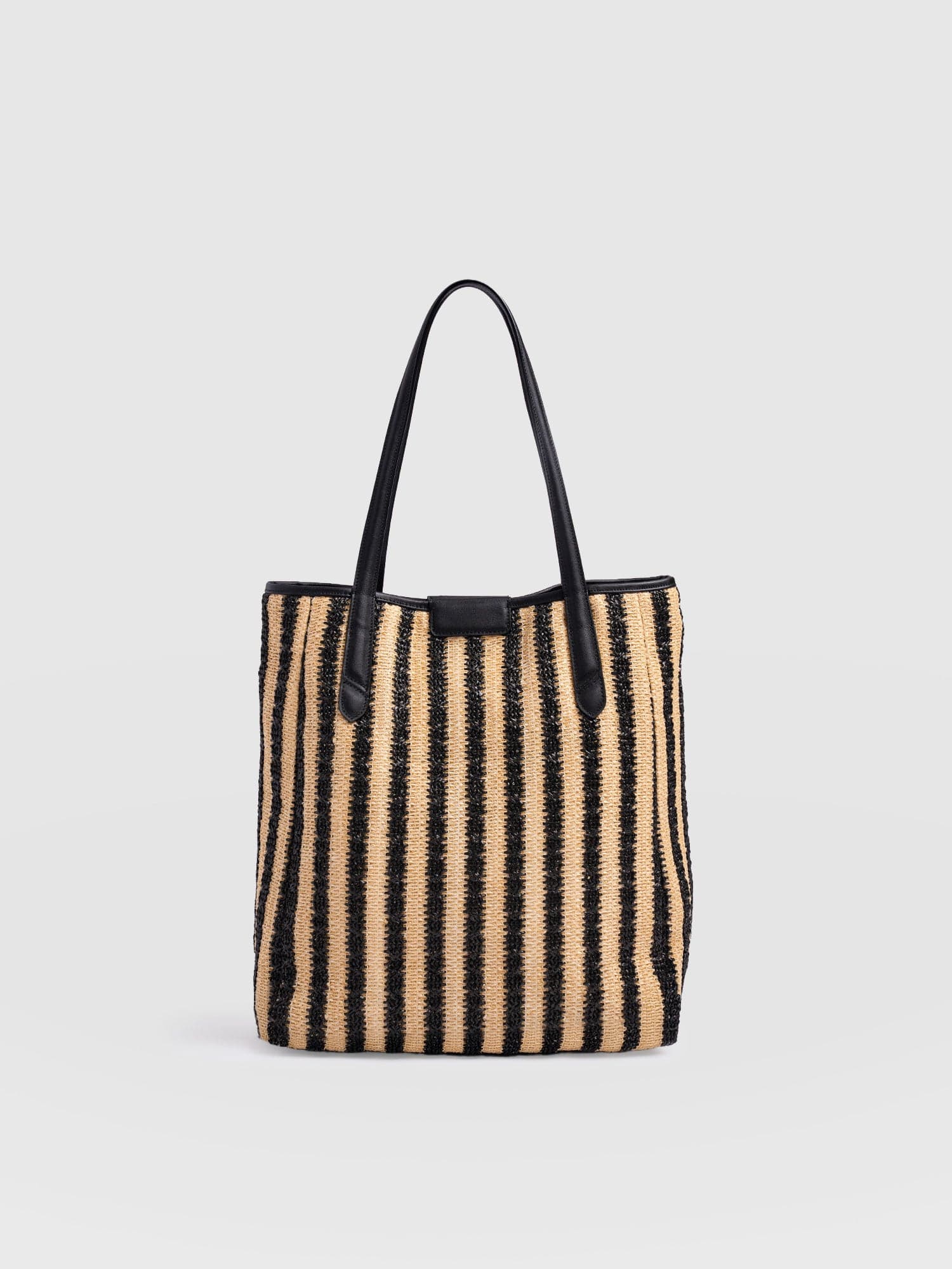 Stella Shopper Bag - Black Raffia - Women's Handbags | Saint + Sofia® USA