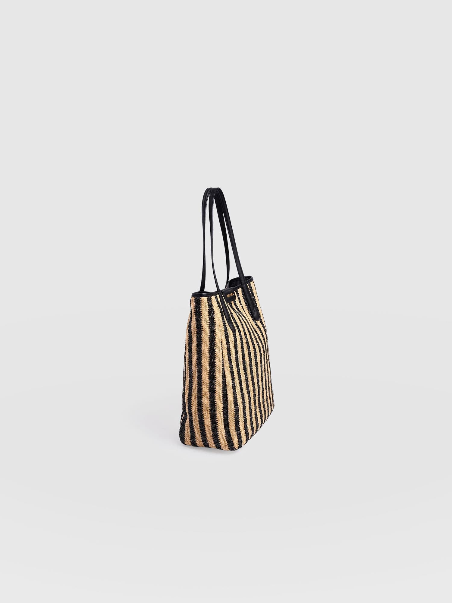 Stella Shopper Bag - Black Raffia - Women's Handbags | Saint + Sofia® USA