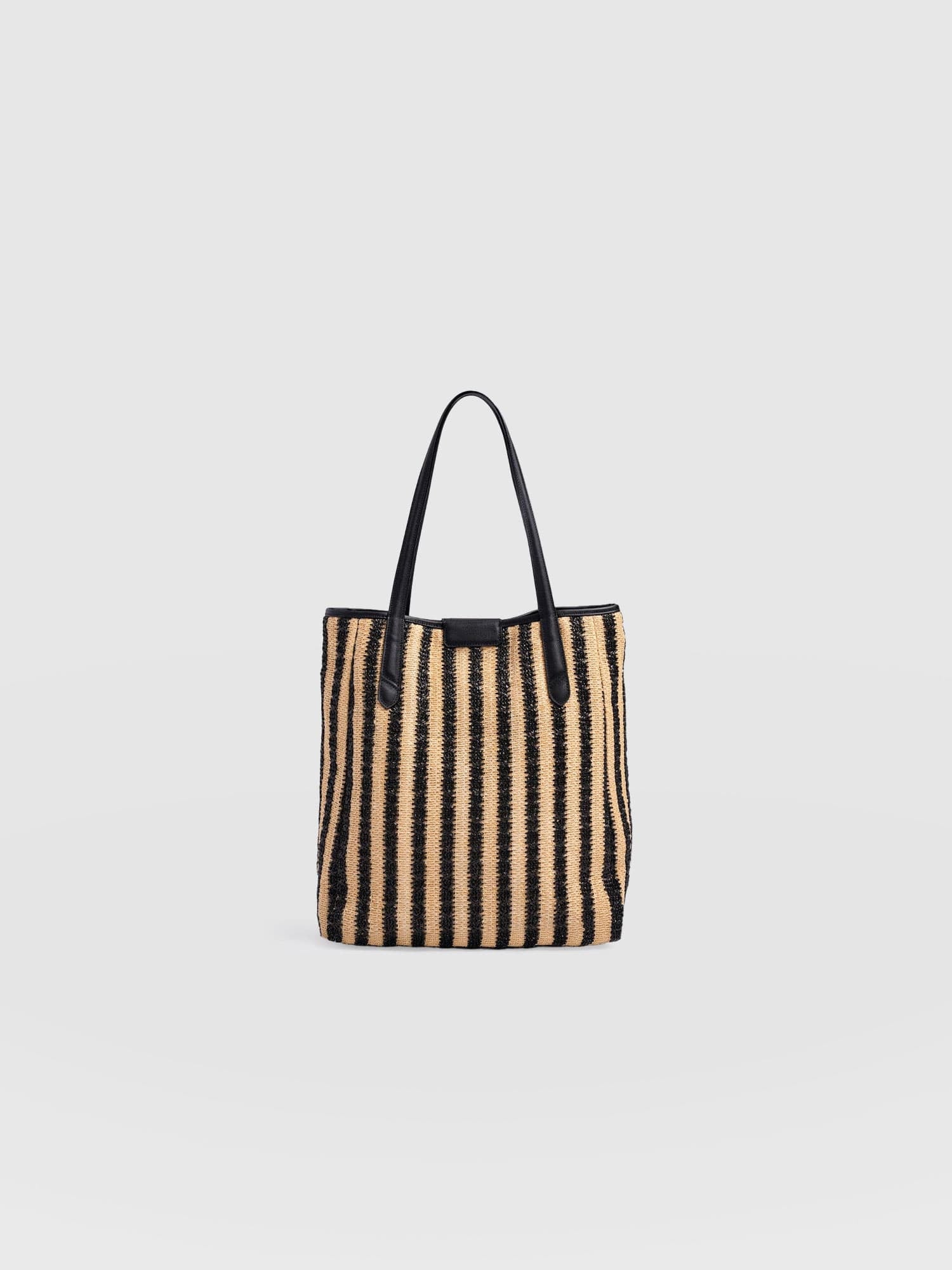 Stella Shopper Bag - Black Raffia - Women's Handbags | Saint + Sofia® USA