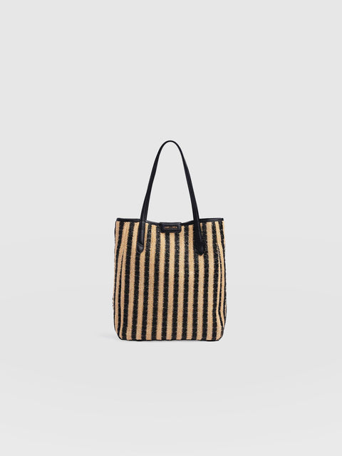 Stella Shopper Bag - Black Raffia - Women's Handbags | Saint + Sofia® USA