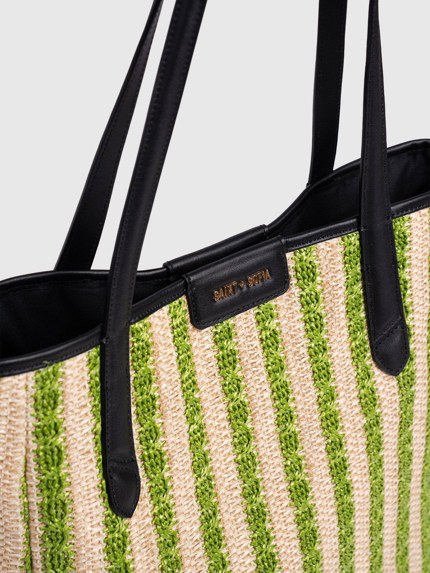Stella Shopper Bag - Green Raffia - Women's Handbags | Saint + Sofia® USA