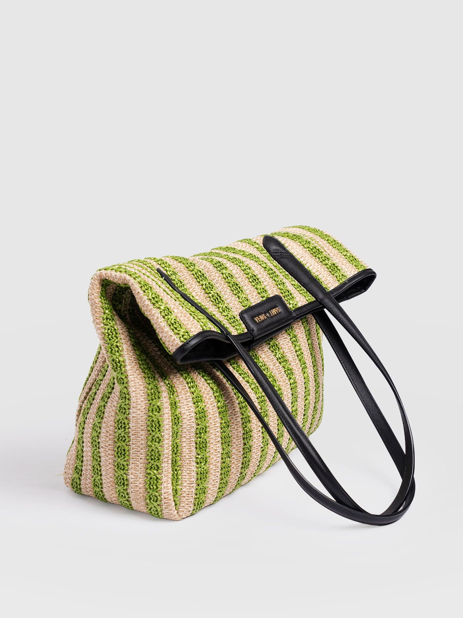 Stella Shopper Bag - Green Raffia - Women's Handbags | Saint + Sofia® USA