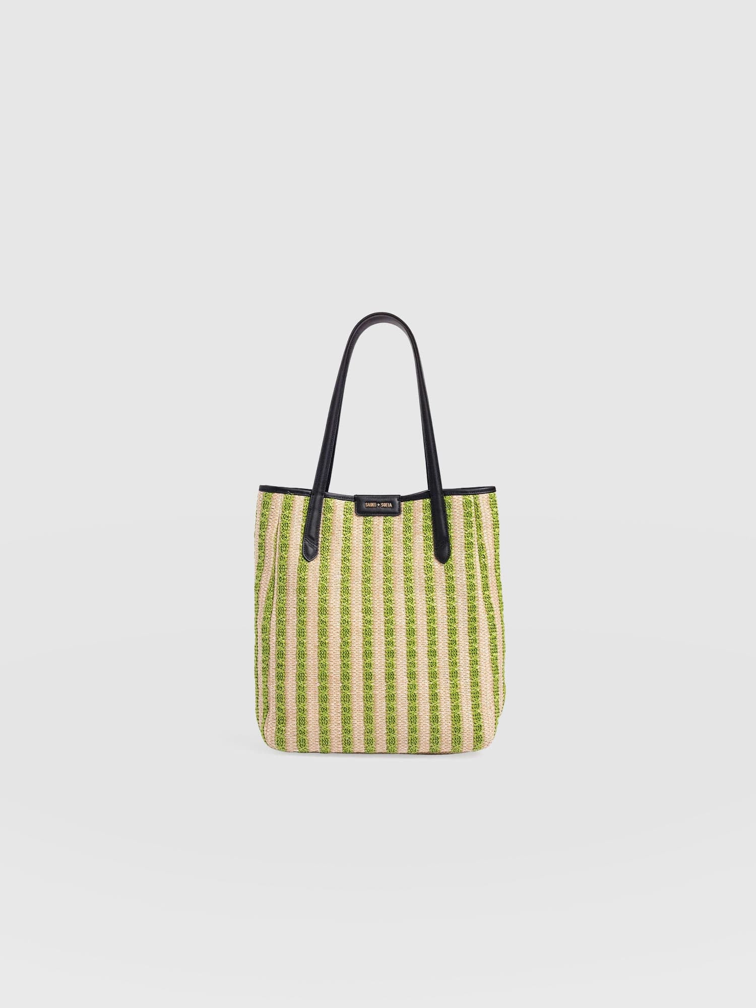 Stella Shopper Bag - Green Raffia - Women's Handbags | Saint + Sofia® USA
