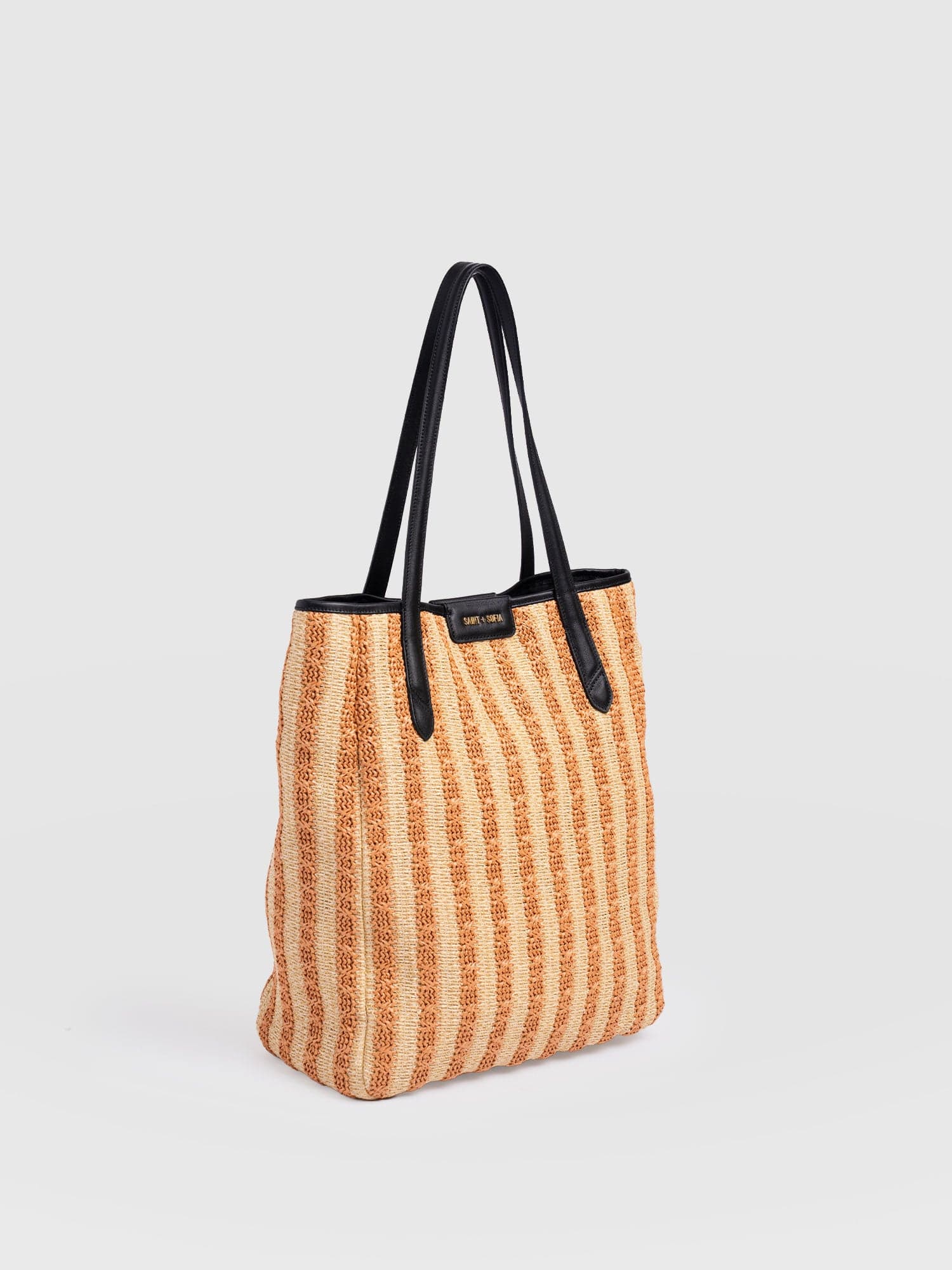 Stella Shopper Bag - Orange Raffia - Women's Handbags | Saint + Sofia® USA