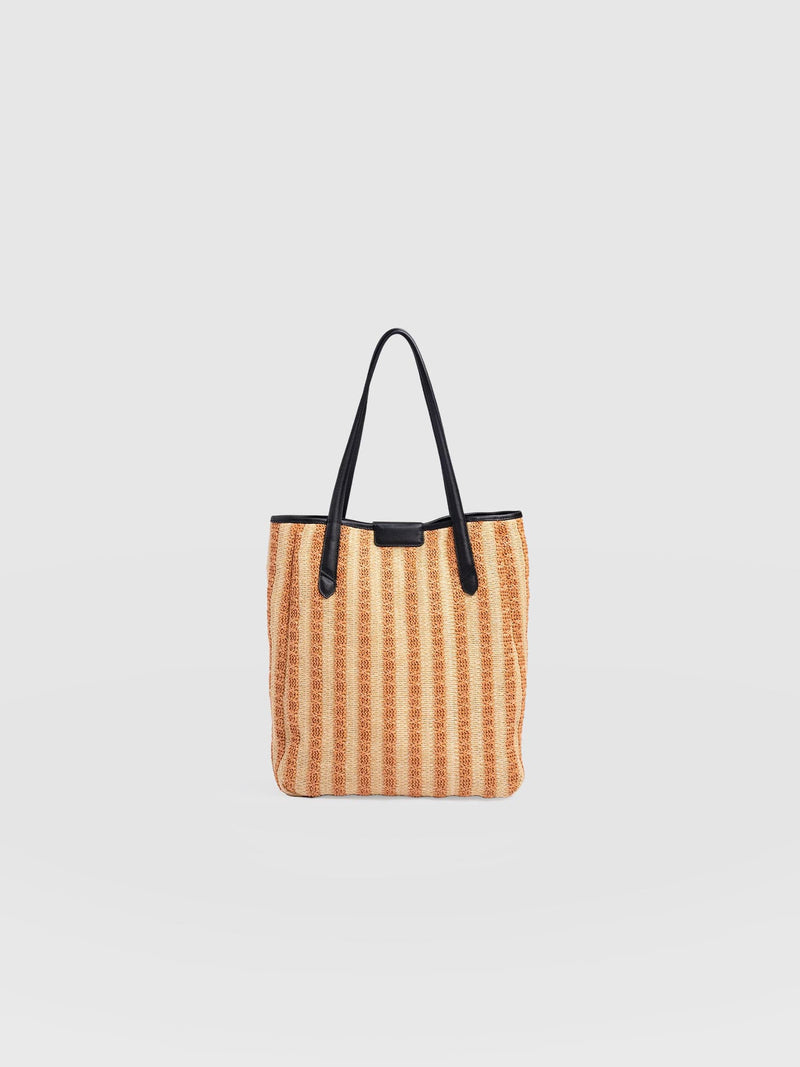 Stella Shopper Bag - Orange Raffia - Women's Handbags | Saint + Sofia® USA