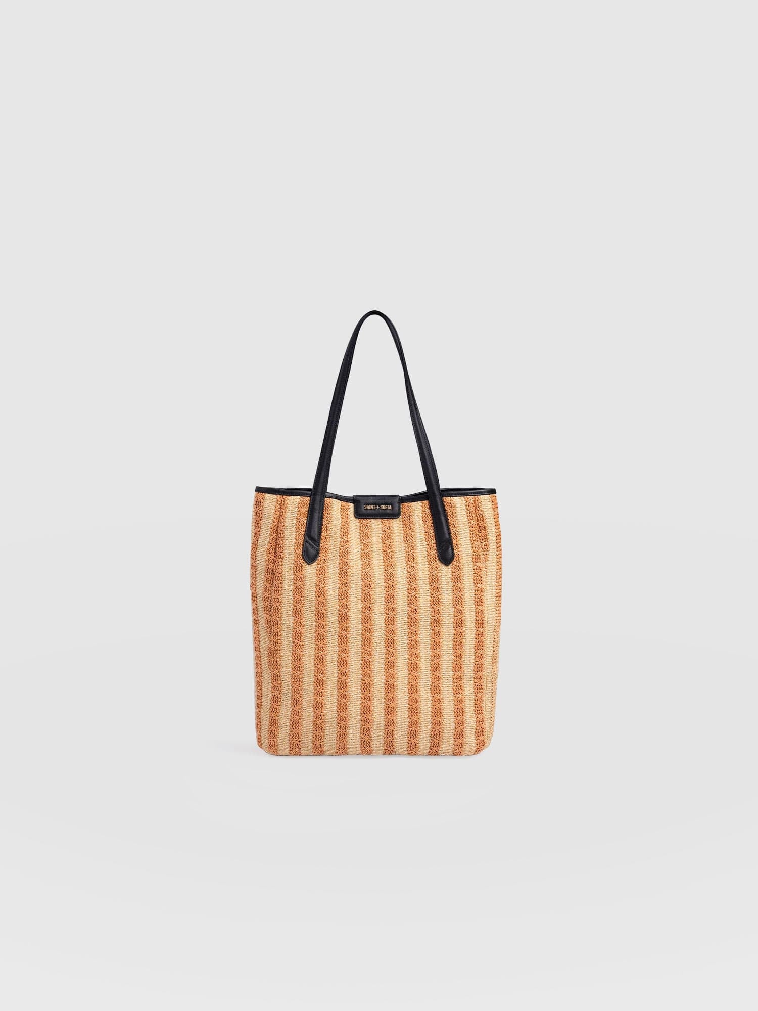 Stella Shopper Bag - Orange Raffia - Women's Handbags | Saint + Sofia® USA