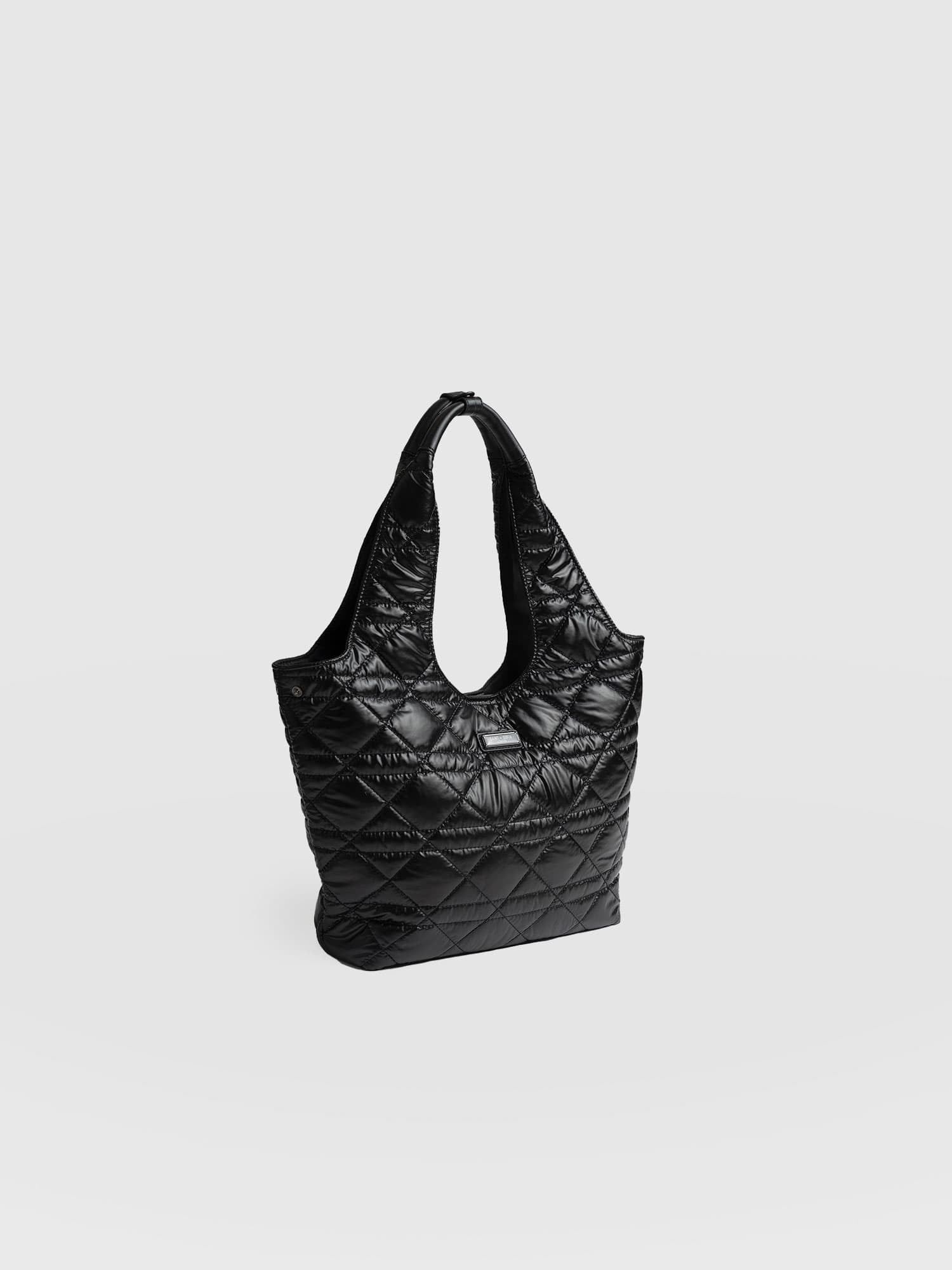 Stella Shoulder Tote Bag Gloss Black - Women's Bags | Saint + Sofia® USA