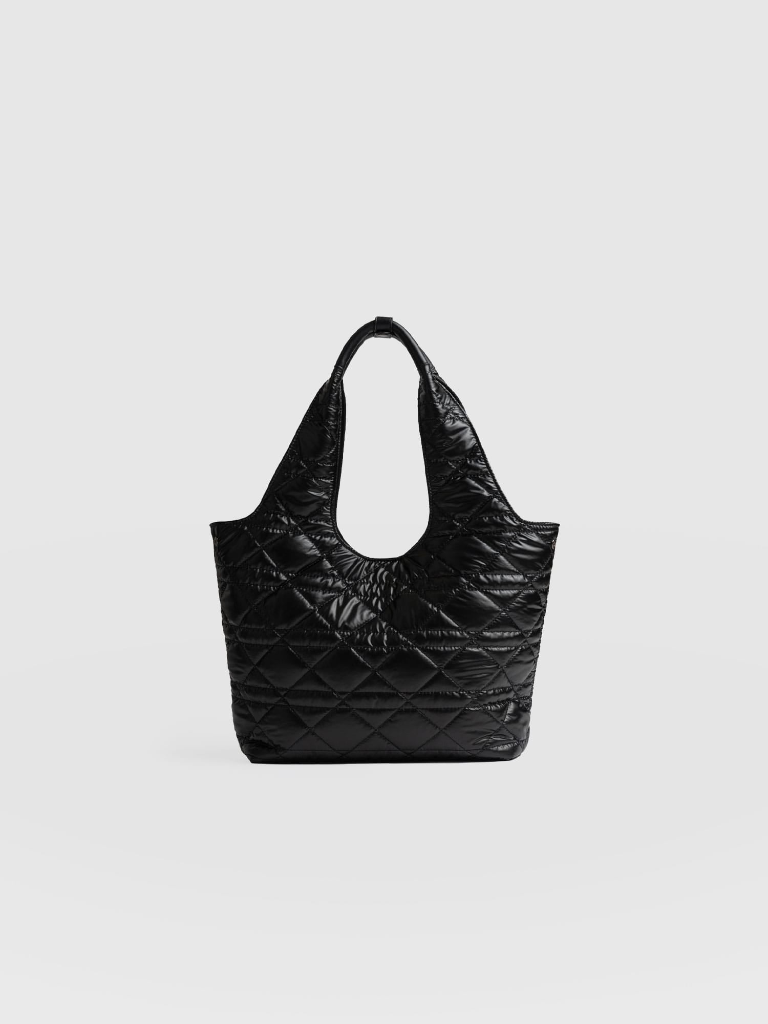 Stella Shoulder Tote Bag Gloss Black - Women's Bags | Saint + Sofia® USA