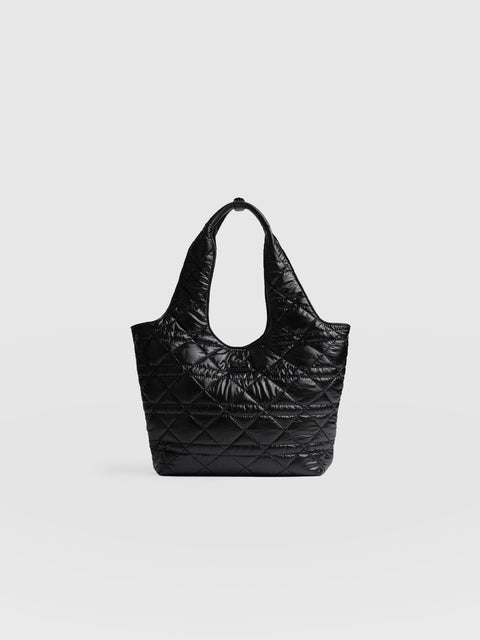 Stella Shoulder Tote Bag Gloss Black - Women's Bags | Saint + Sofia® USA