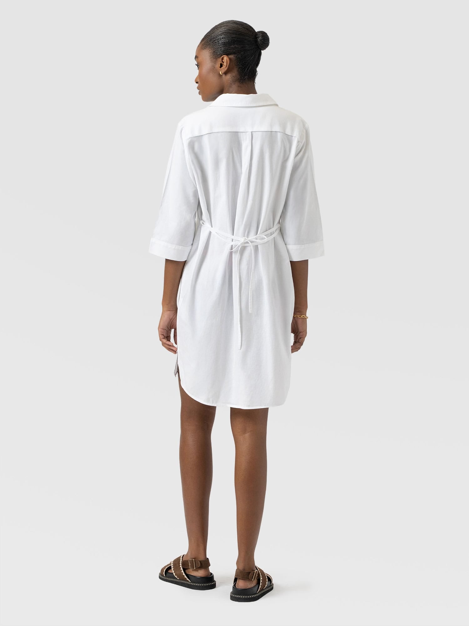 Saint + Sofia | Women's Stevie Shirt Dress | Dresses | White | US 12 Saint + Sofia | Women's Stevie Shirt Dress | Dresses | White | US 12