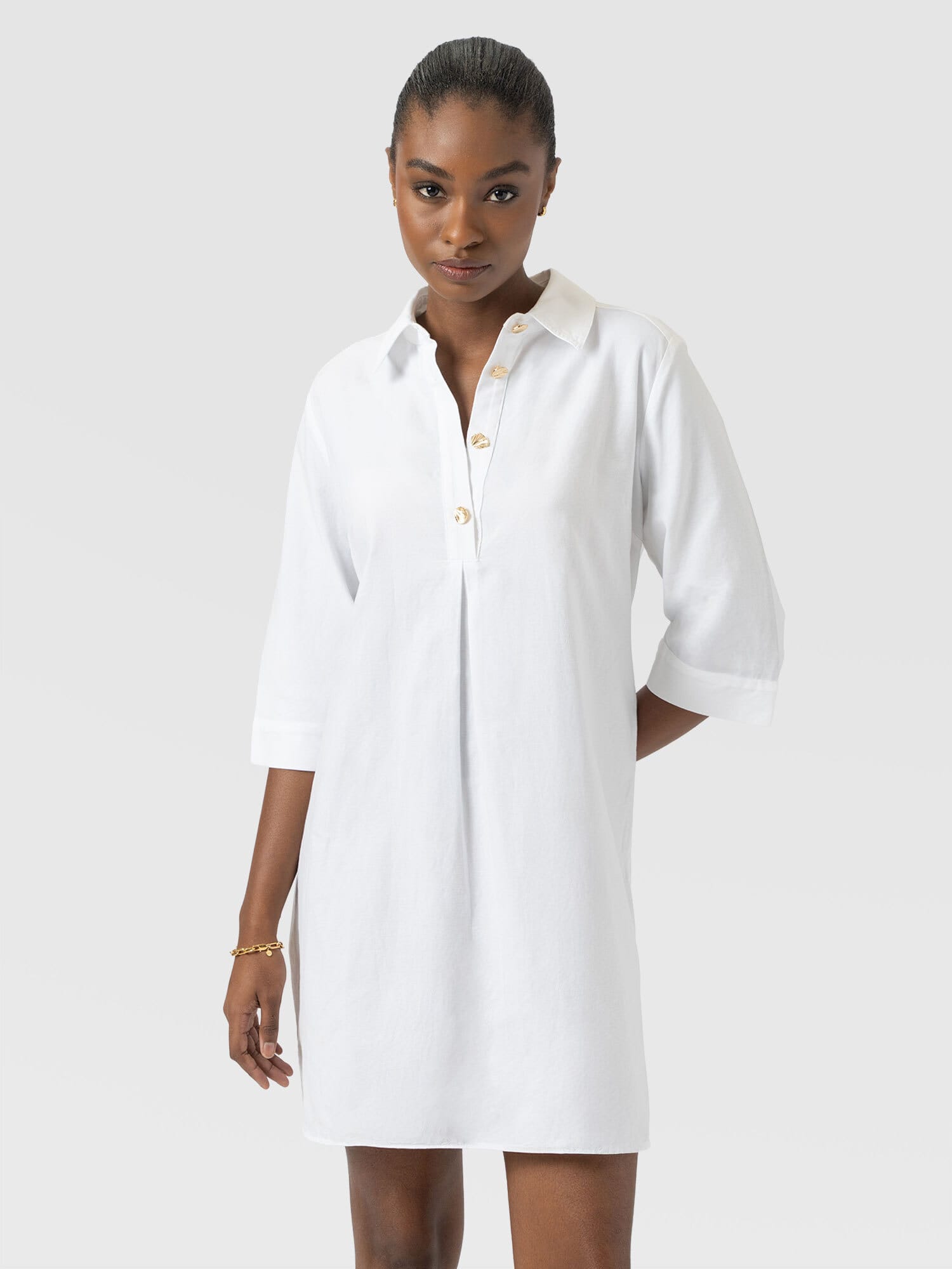 Stevie Shirt Dress - White - Women's Dresses | Saint + Sofia® USA
