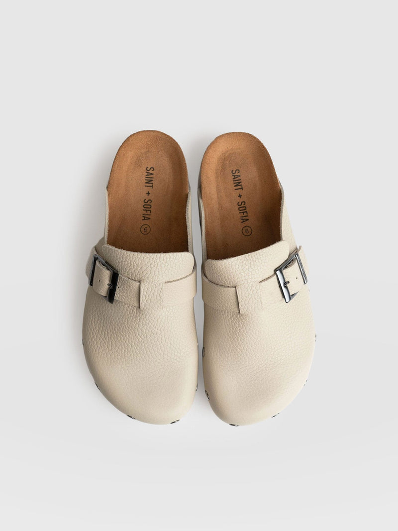Studded Clogs Cream - Women's Shoes | Saint + Sofia® USAA