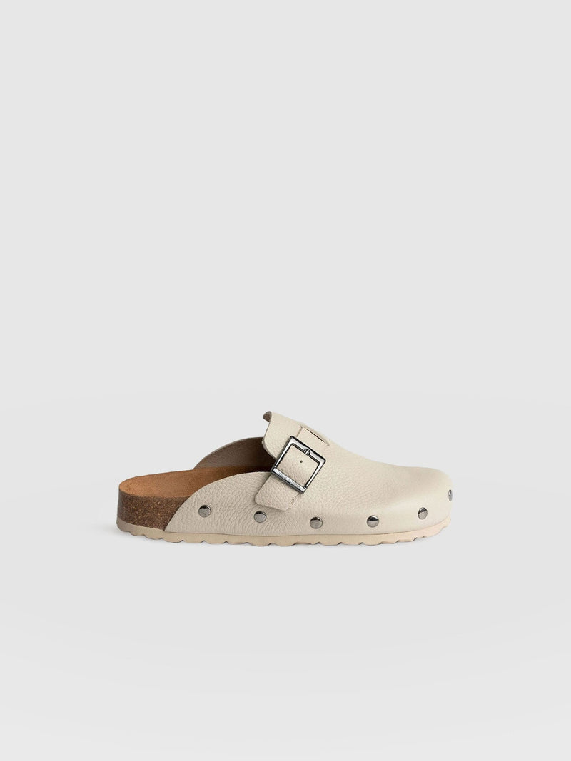Studded Clogs Cream - Women's Shoes | Saint + Sofia® USAA