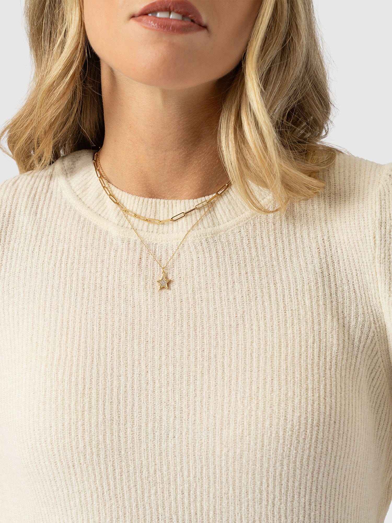 Suki Lace Hole Knit - Cream - Women's Sweaters | Saint + Sofia® USA