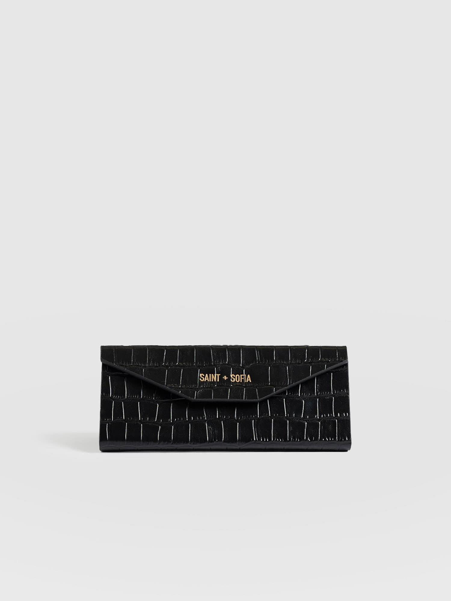 Sunglasses Case Black Croc - Women's Travel Accessories | Saint + Sofia® US