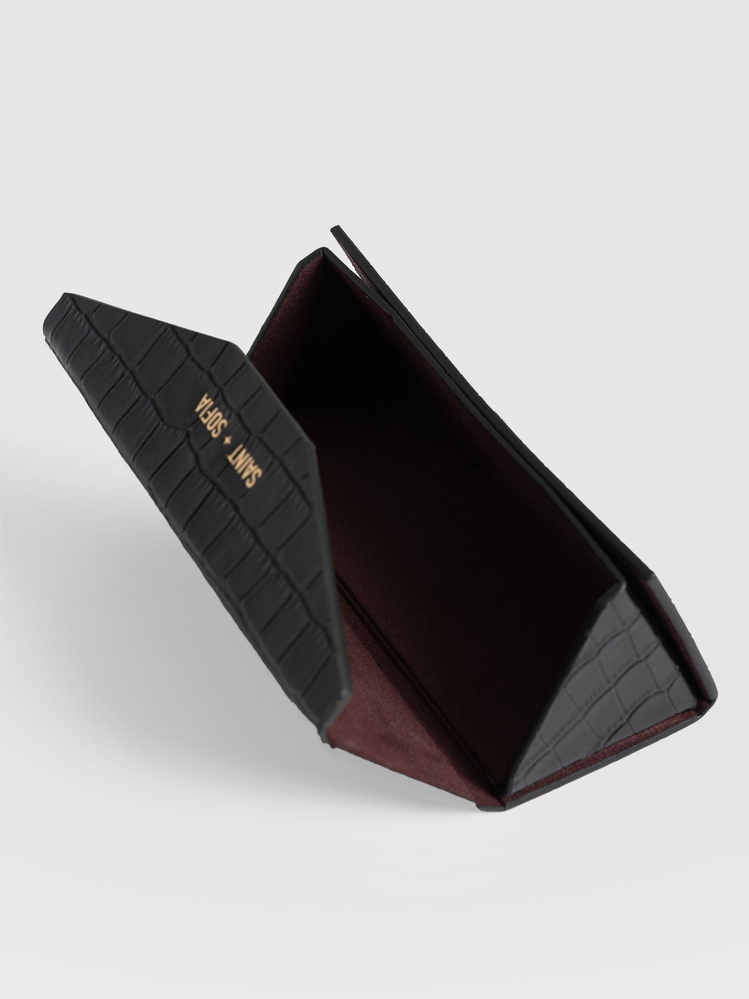 Sunglasses Case Black Croc - Women's Travel Accessories | Saint + Sofia® US