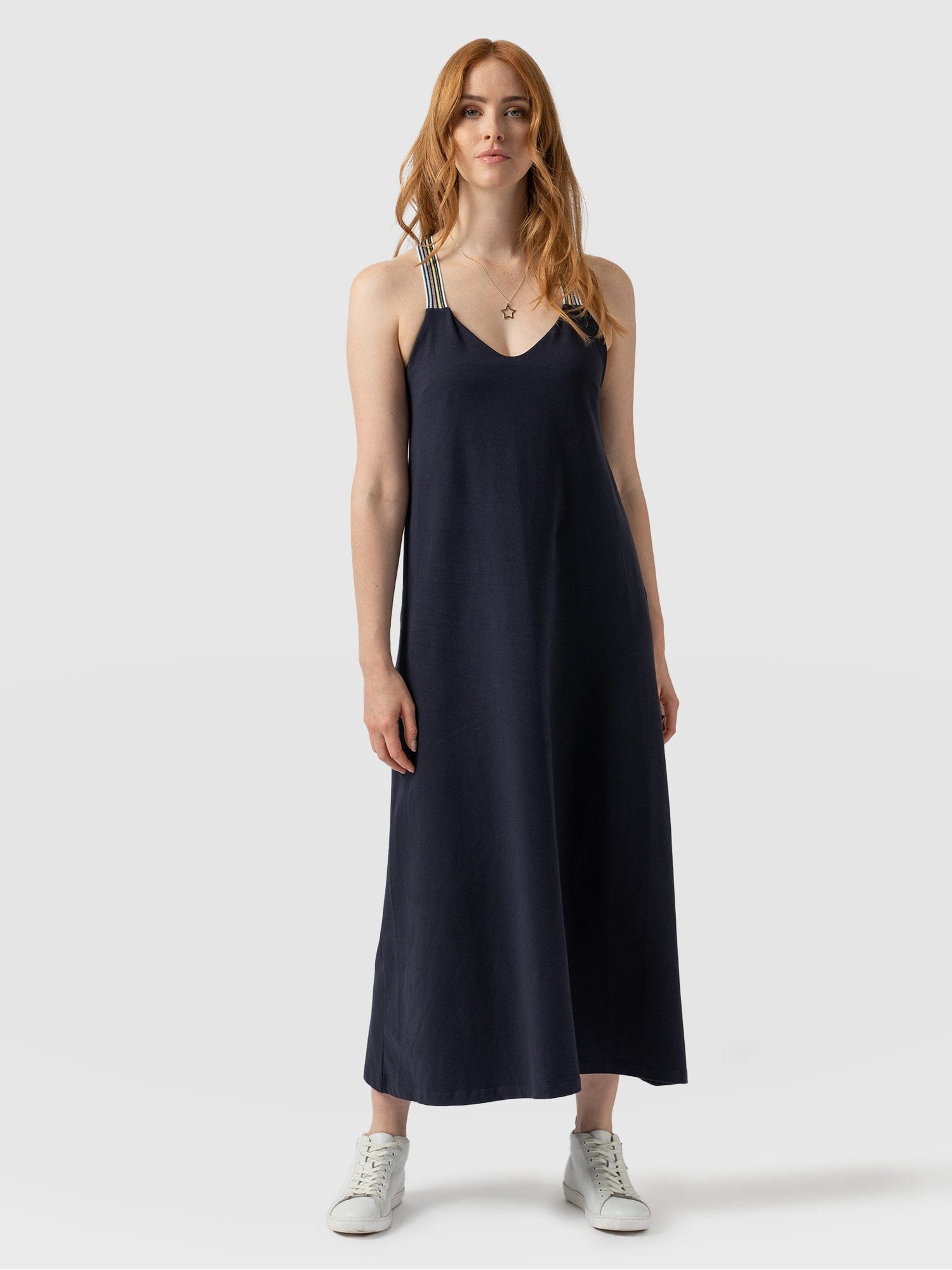 Sunset Dress Navy Rainbow - Women's Dresses | Saint + Sofia® USA