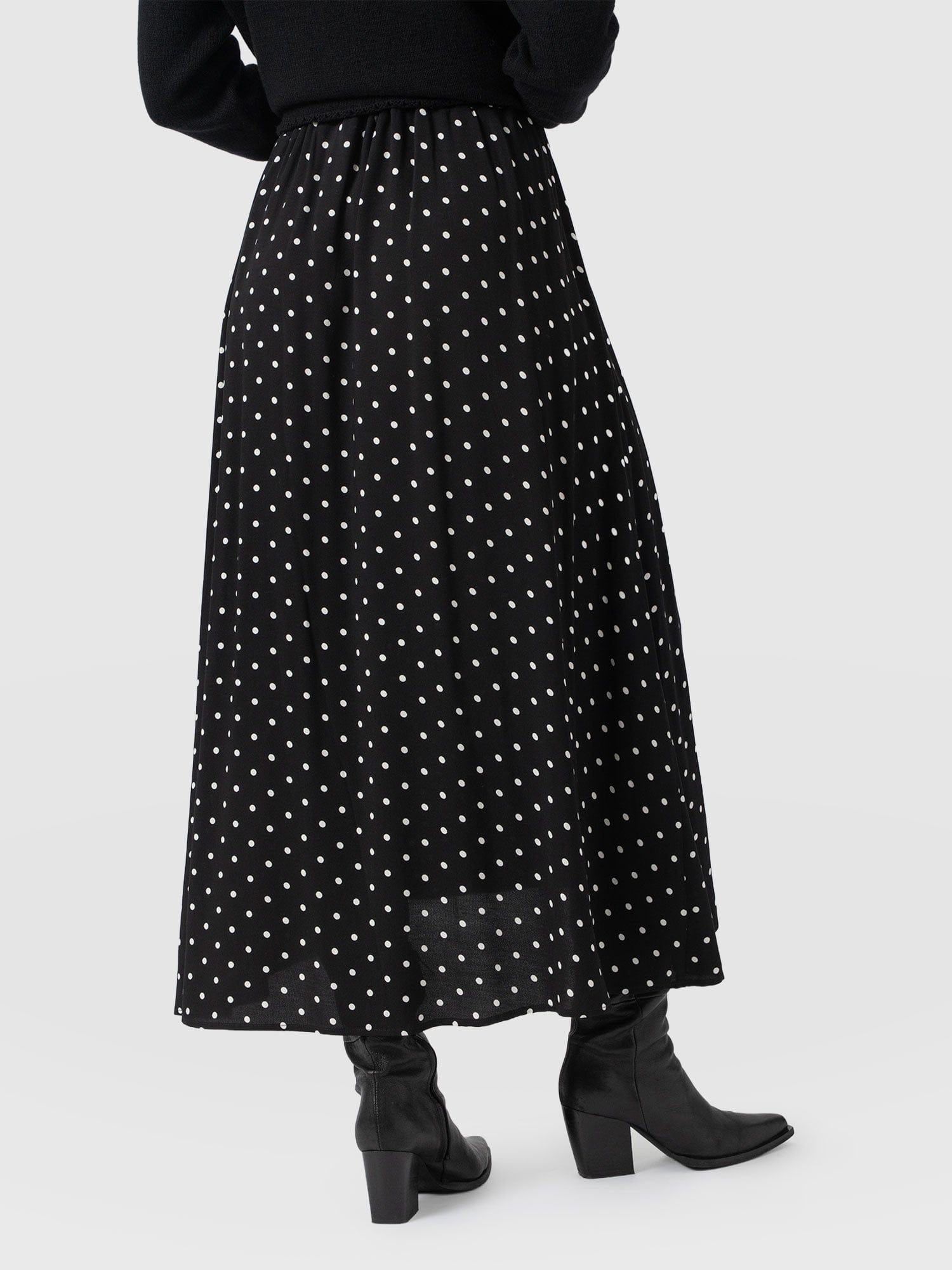 Sutton Skirt - Black Polka Dot - Women's Skirts | Saint + Sofia® USA