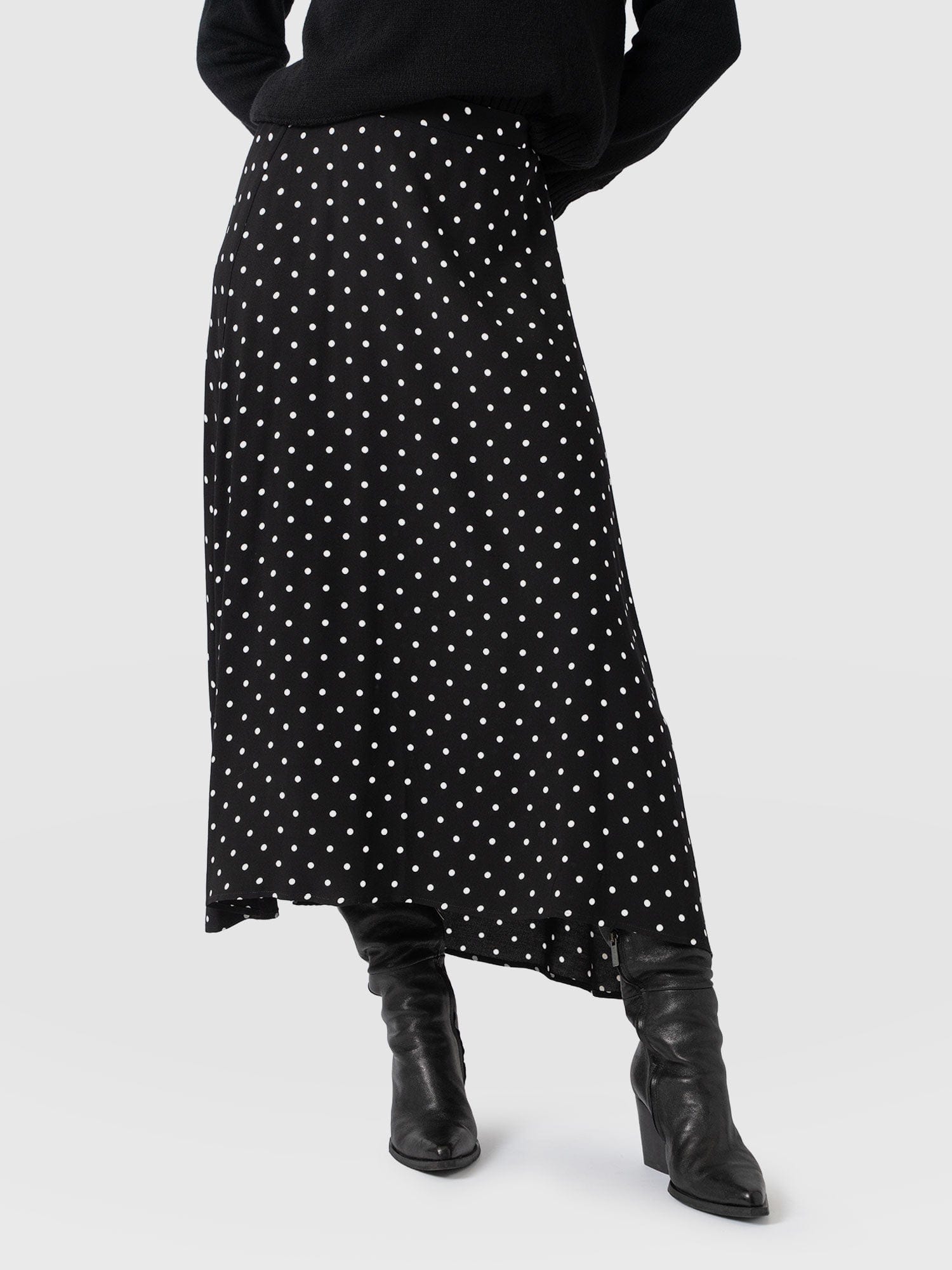 Sutton Skirt - Black Polka Dot - Women's Skirts | Saint + Sofia® USA