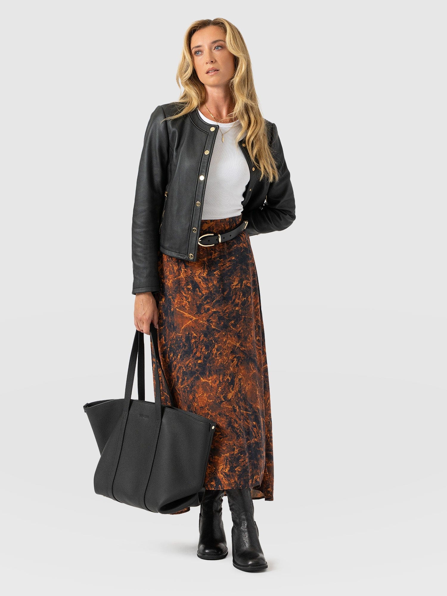 Sutton Skirt - Brown Marble - Women's Skirts | Saint + Sofia® USA