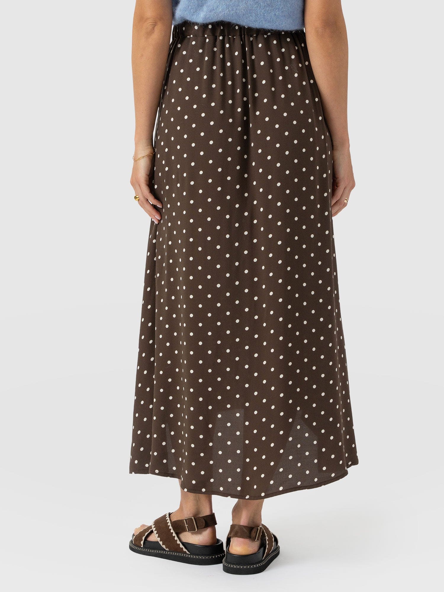Sutton Skirt - Brown Polka Dot - Women's Skirts | Saint + Sofia® USA