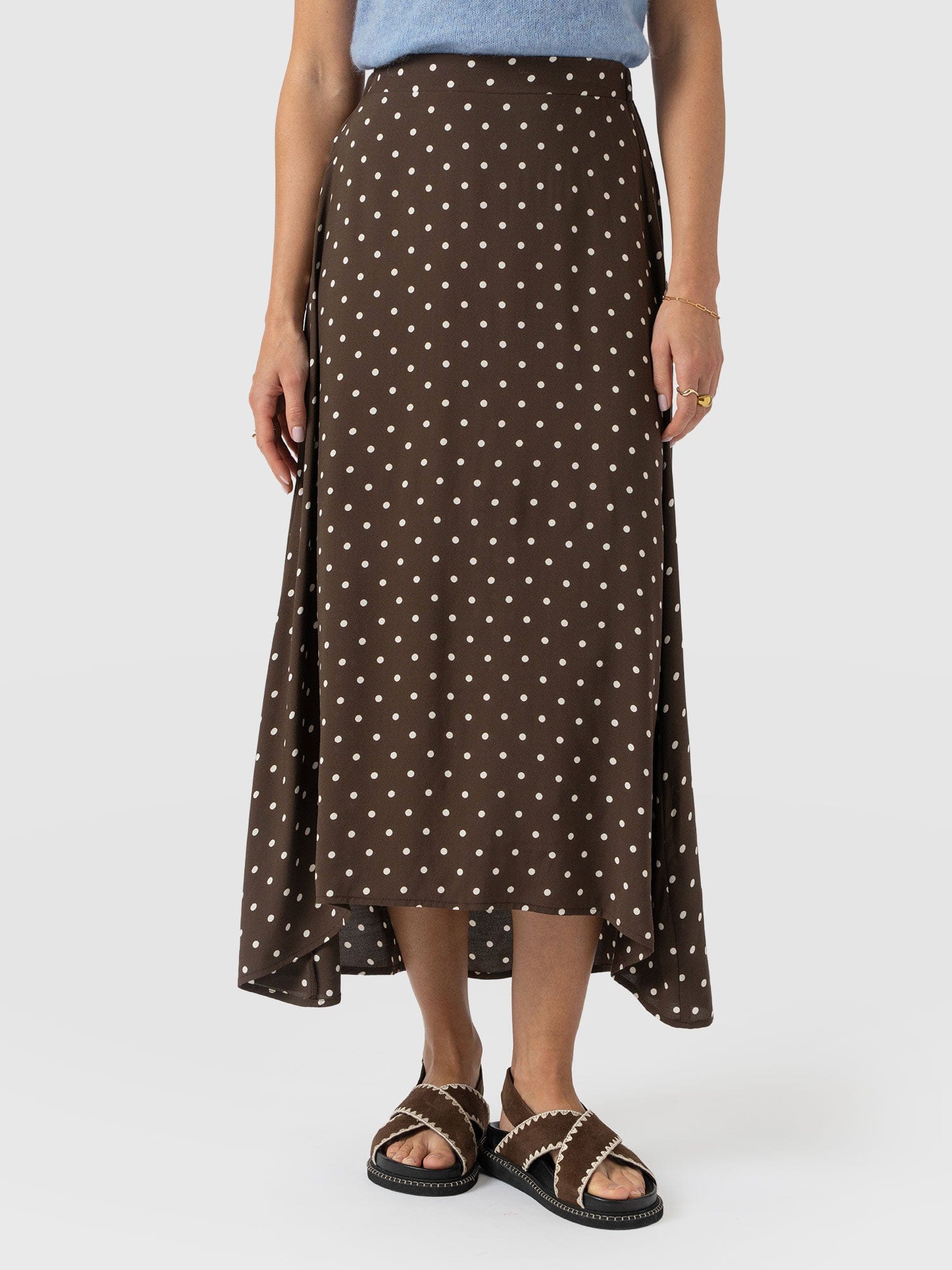 Sutton Skirt - Brown Polka Dot - Women's Skirts | Saint + Sofia® USA