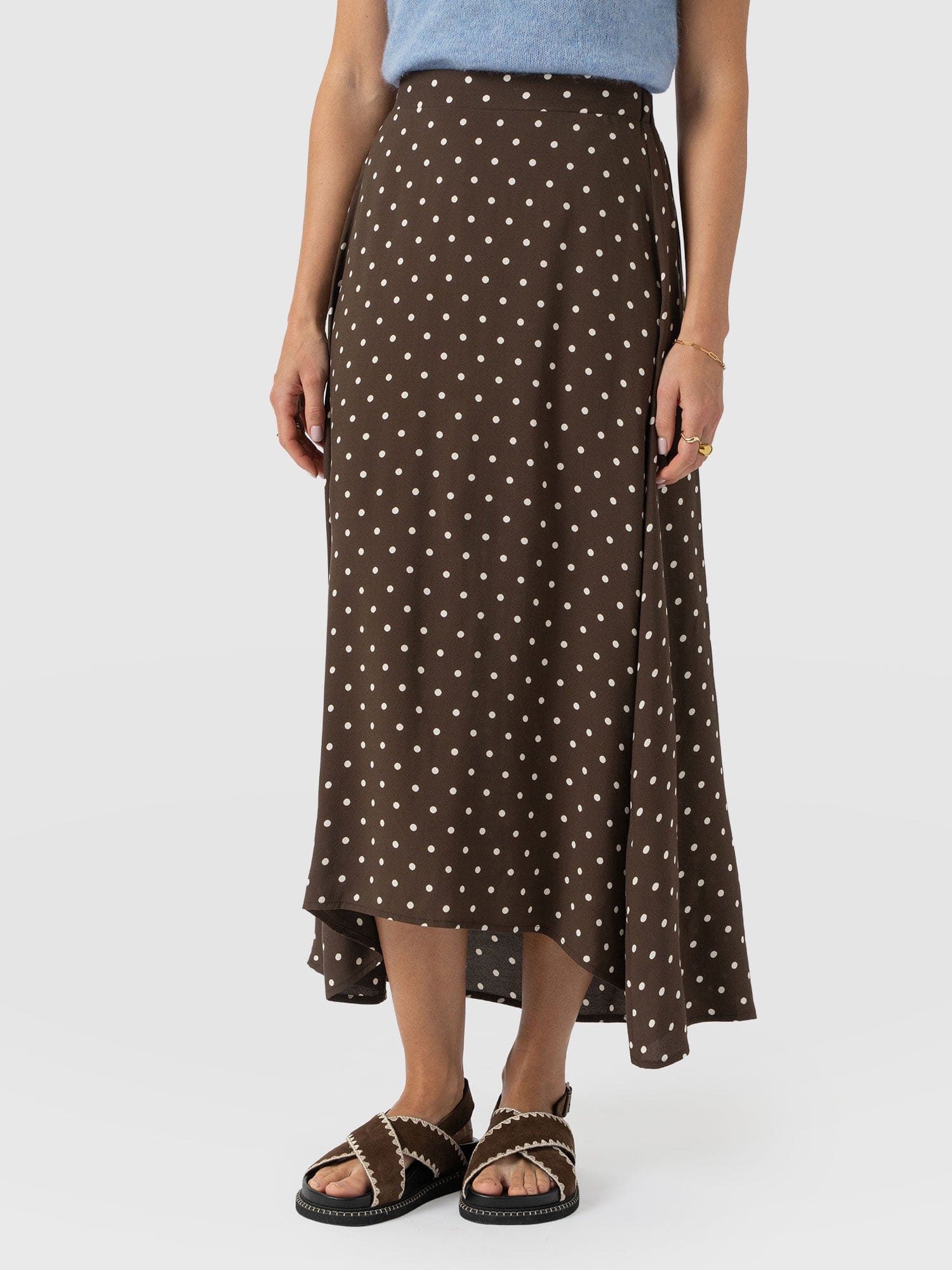 Sutton Skirt - Brown Polka Dot - Women's Skirts | Saint + Sofia® USA