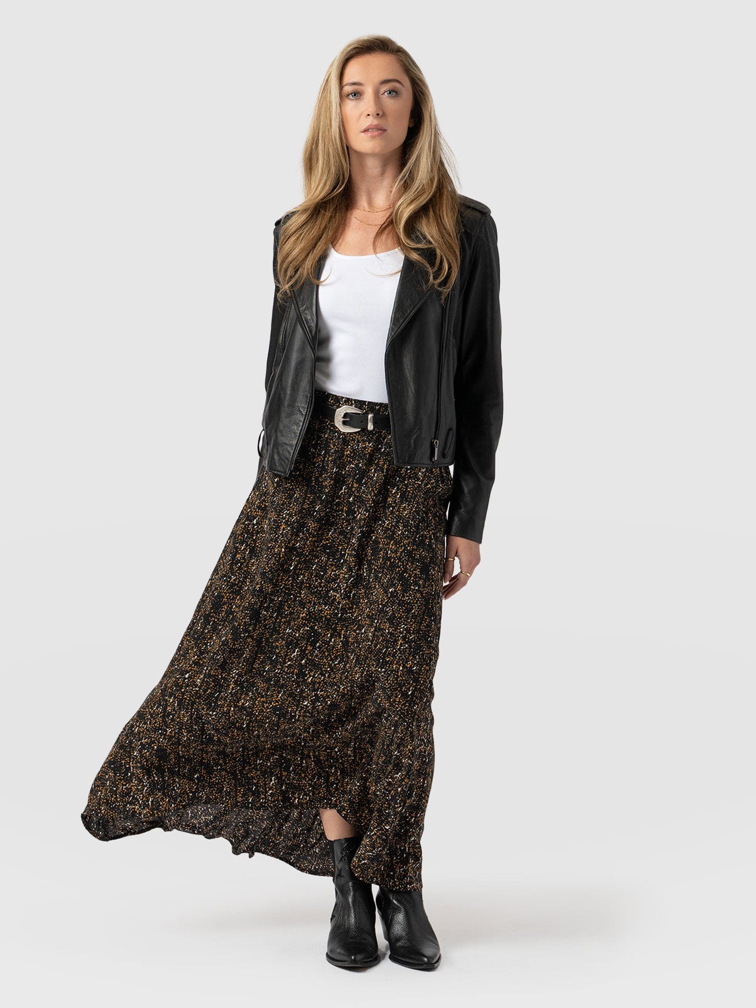 Sutton Skirt Ditsy Leopard - Women's Skirts | Saint + Sofia® US