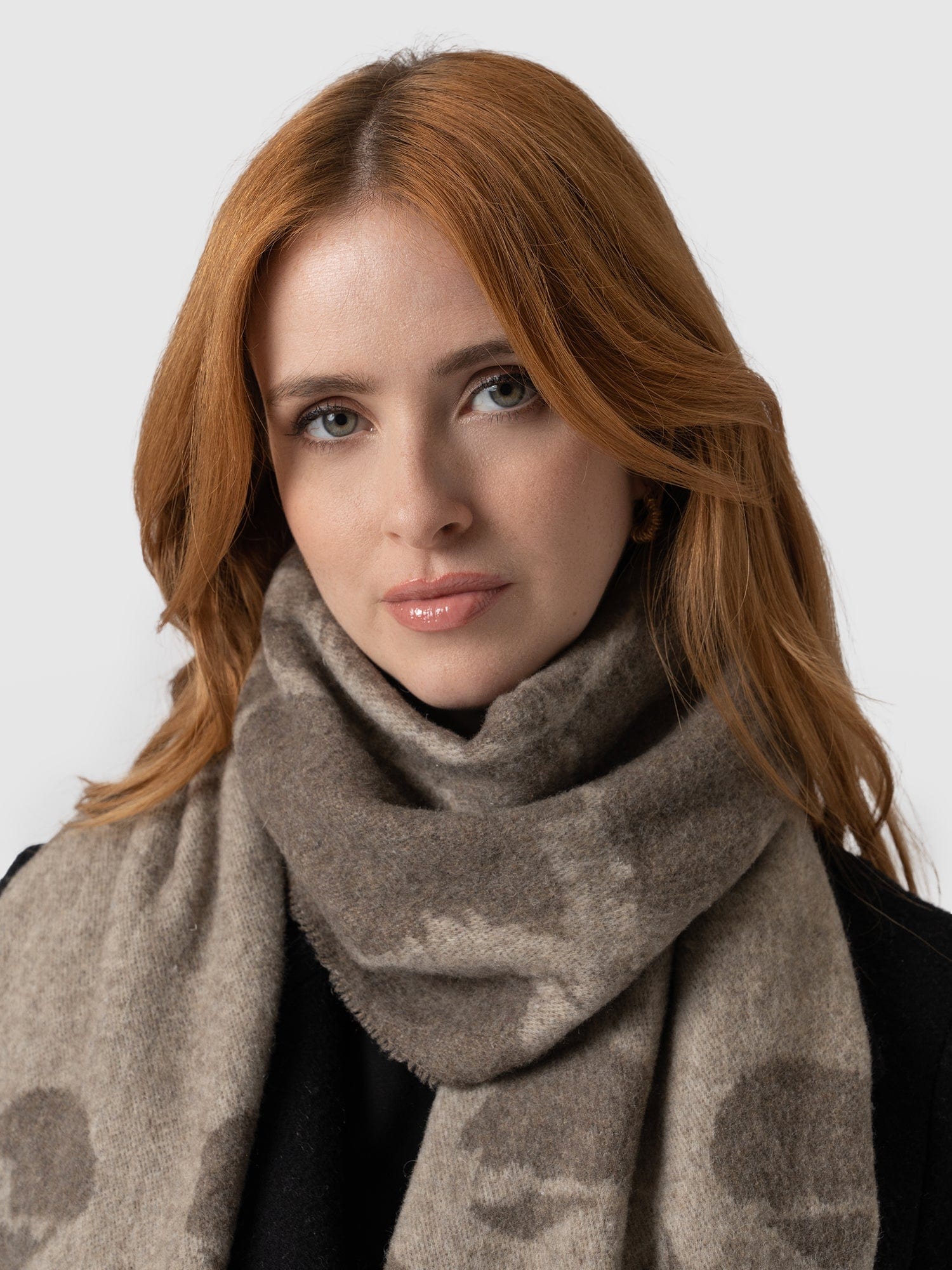 Sutton Skull Scarf Beige - Women's Scarves | Saint + Sofia® USA