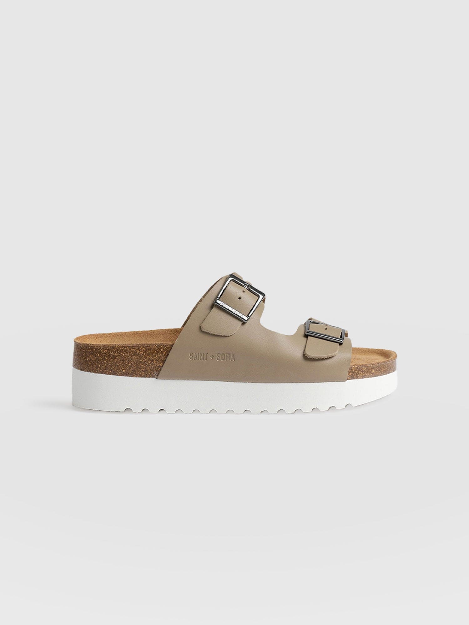 Sutton Slide Taupe - Women's Sandals | Saint + Sofia® USA